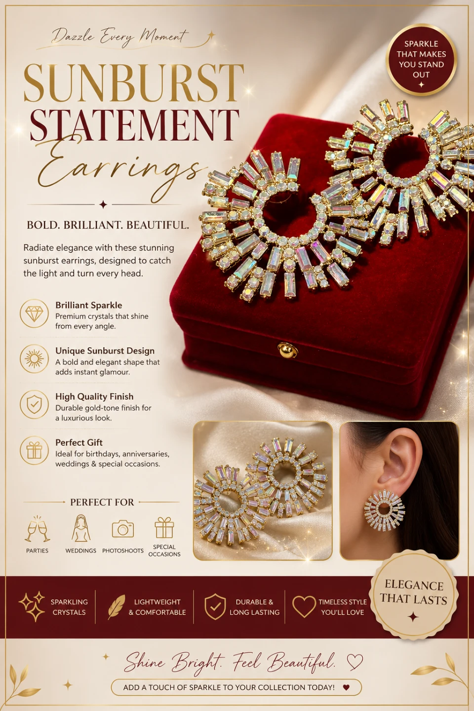 Sunburst Statement Earrings