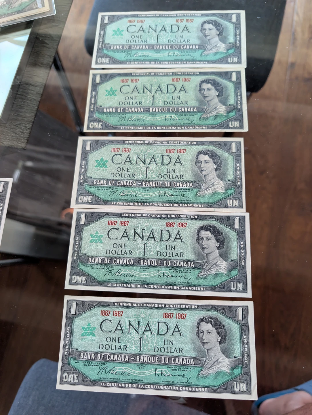 Canada 1 Dollar Banknotes (Centennial Confederation)