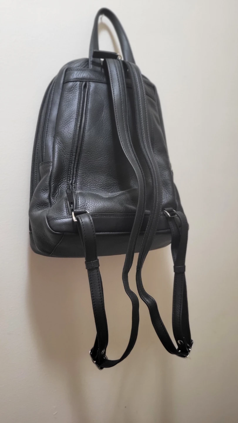 Derek Alexander Black Genuine Leather Backpack - photo 2