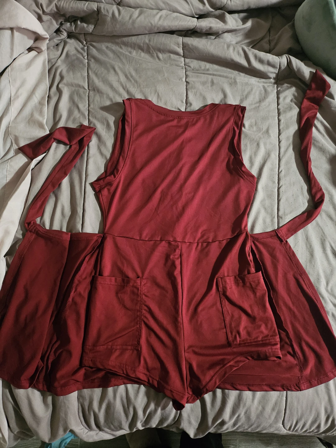For Disney Parks - Chic Burgundy Sleeveless Wrap-Bow Romper - photo 2