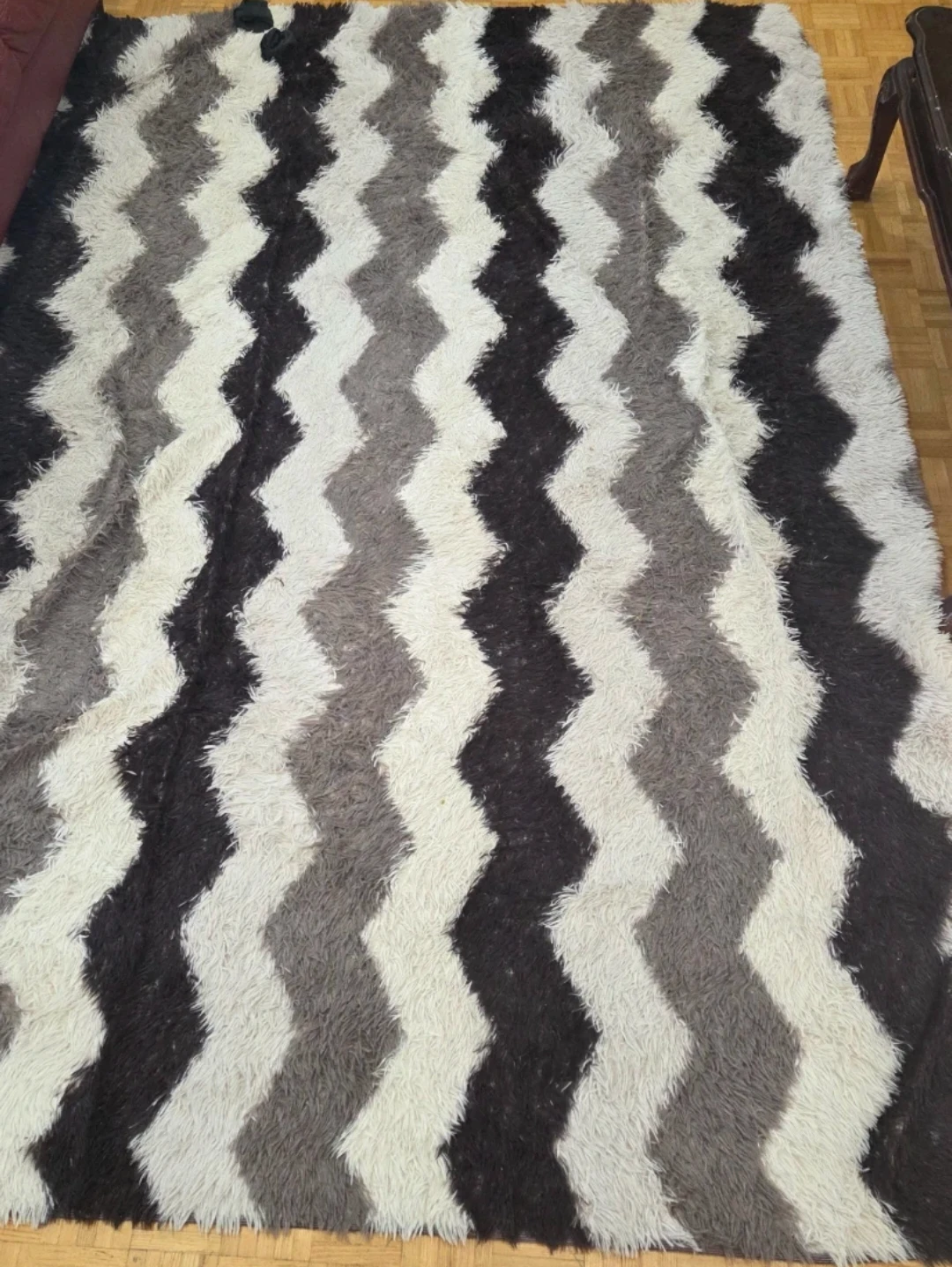 Chevron Plush Area Rug carpet