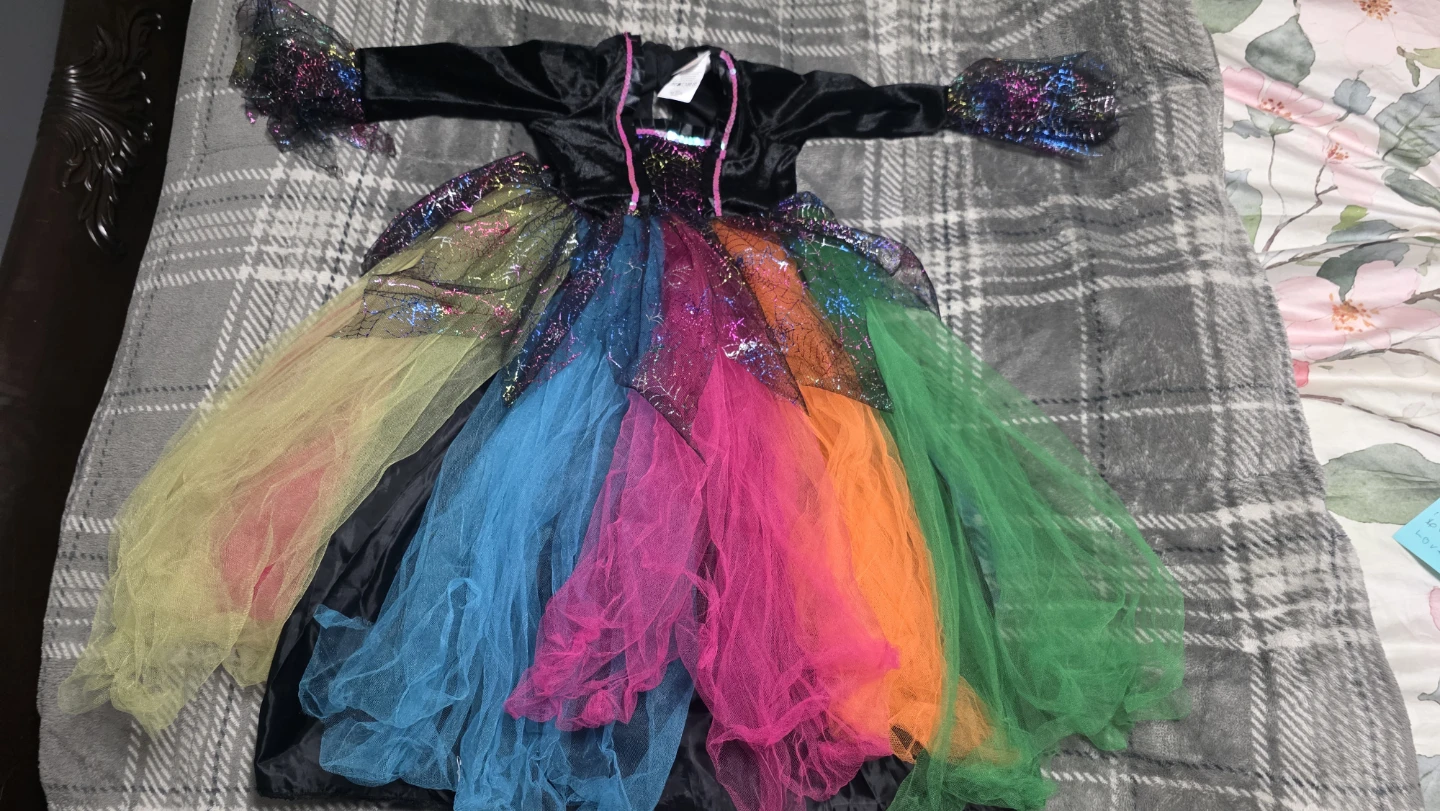 Girls Rainbow Witch Costume