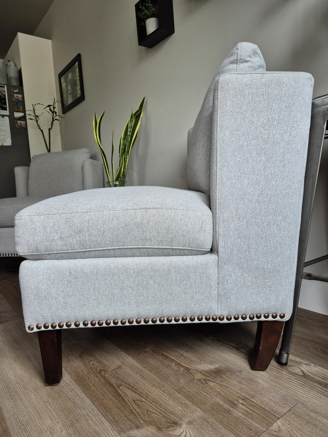 Light Grey Accent Chair - photo 2