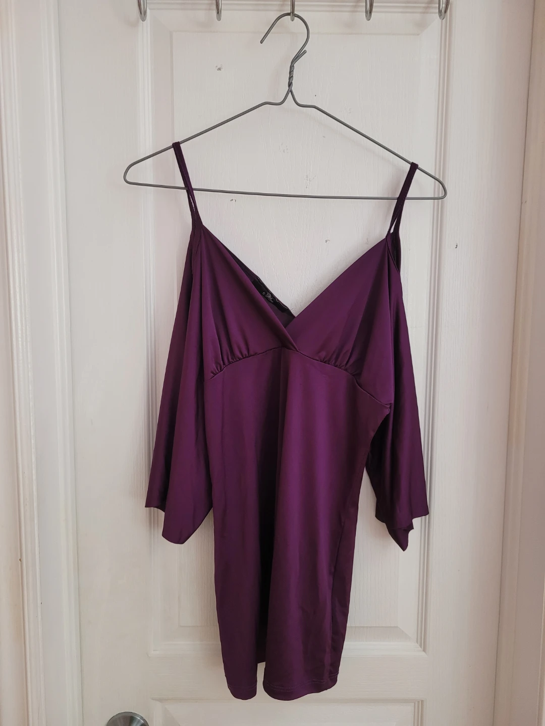 Purple Cold Shoulder Top
