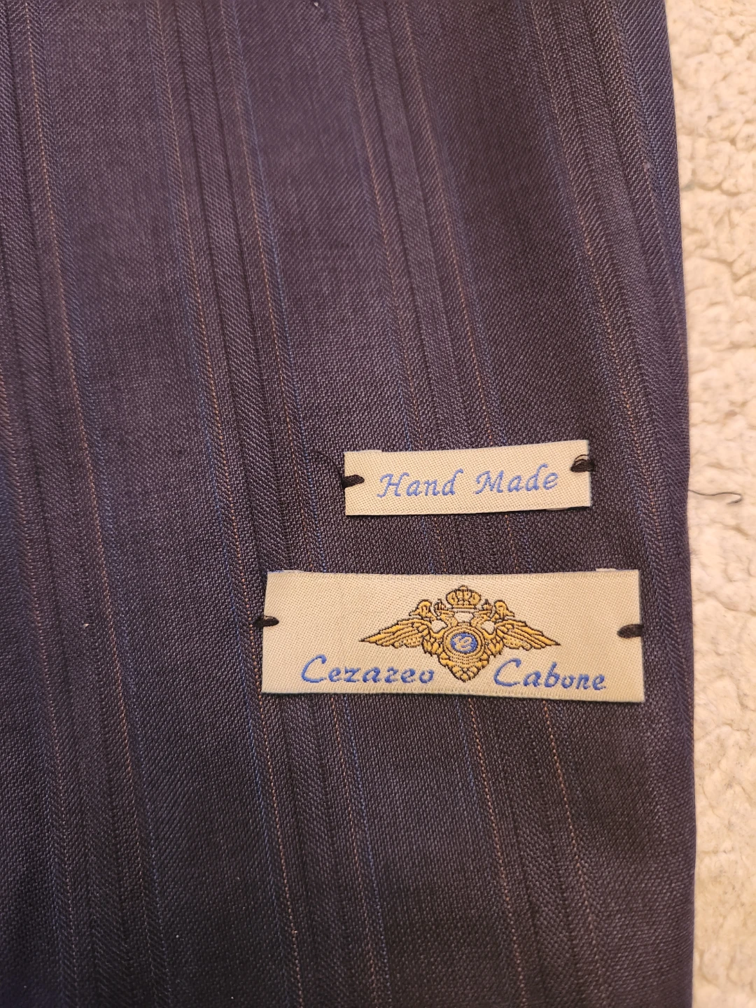 Cezareo Cabone, made in Italy, navy Suit. Size 52 - photo 5
