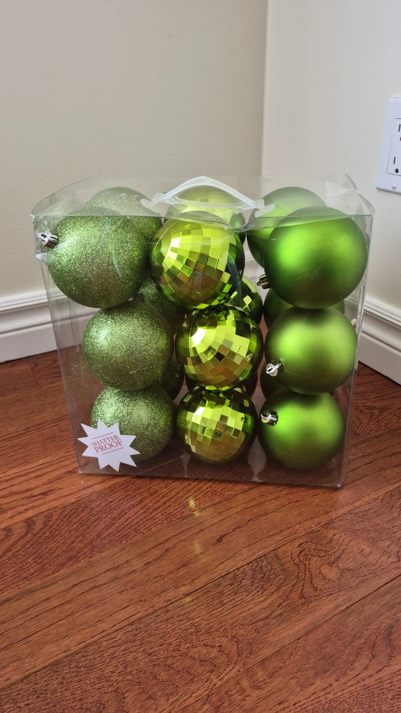 New large shatter proof holiday ornaments! 4 inches across