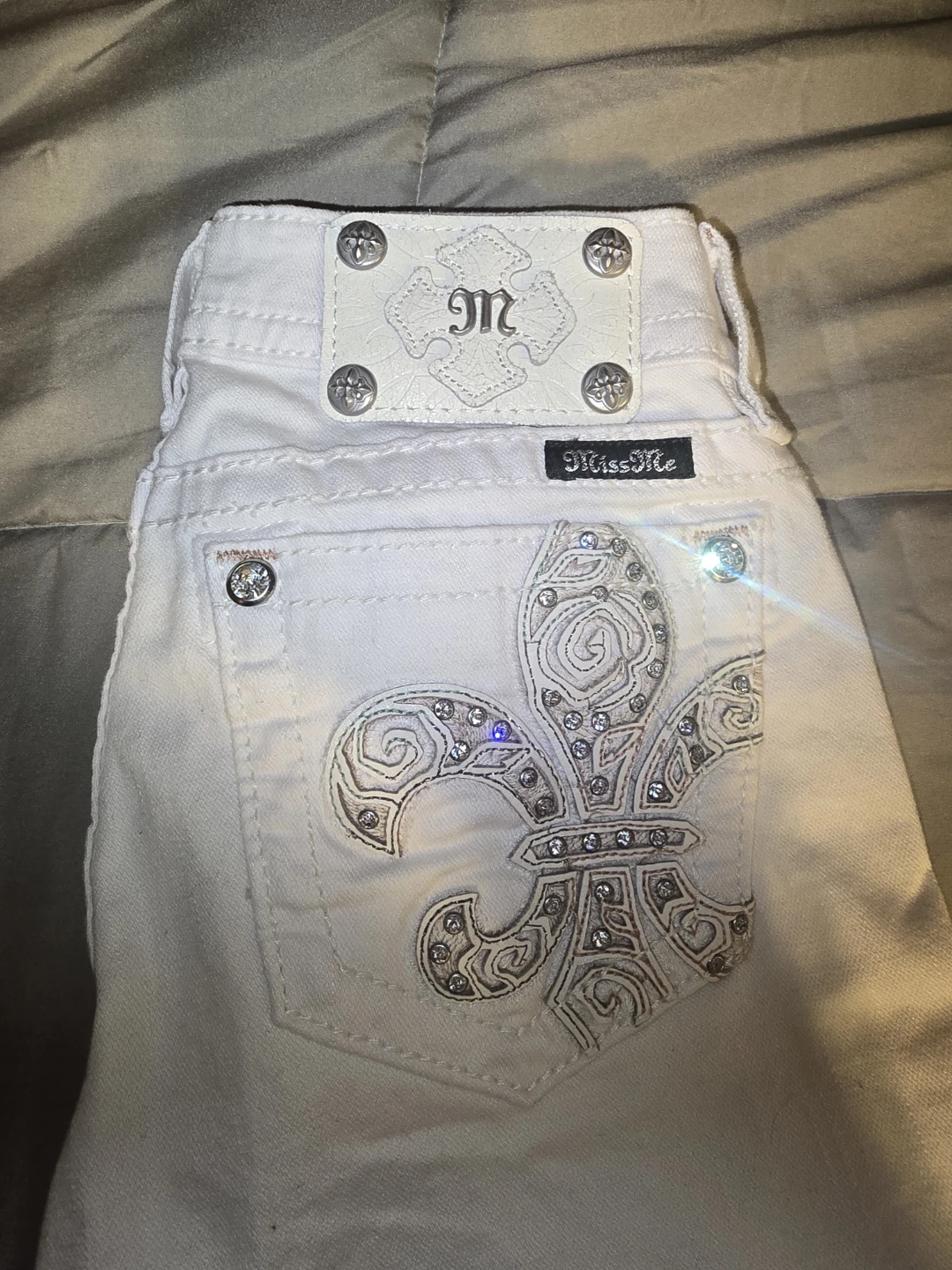 Miss Me White Denim Jeans Size 25 - photo 2