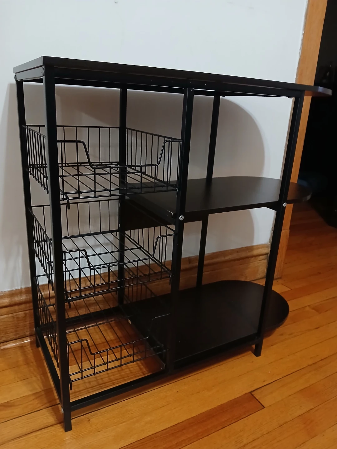 Black Kitchen Baker's Rack with Baskets - photo 4