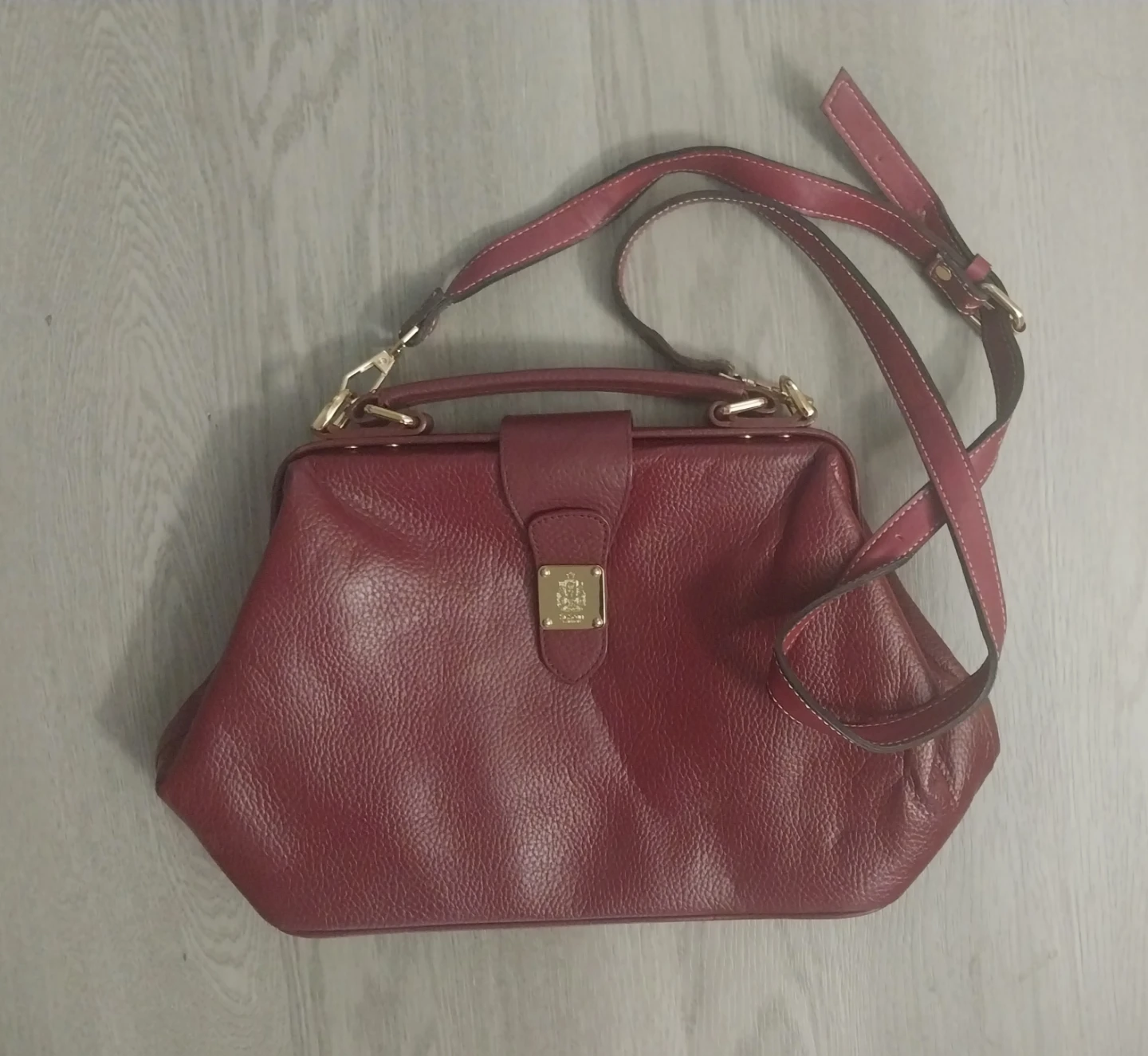 St. Scott Burgundy Leather Bag