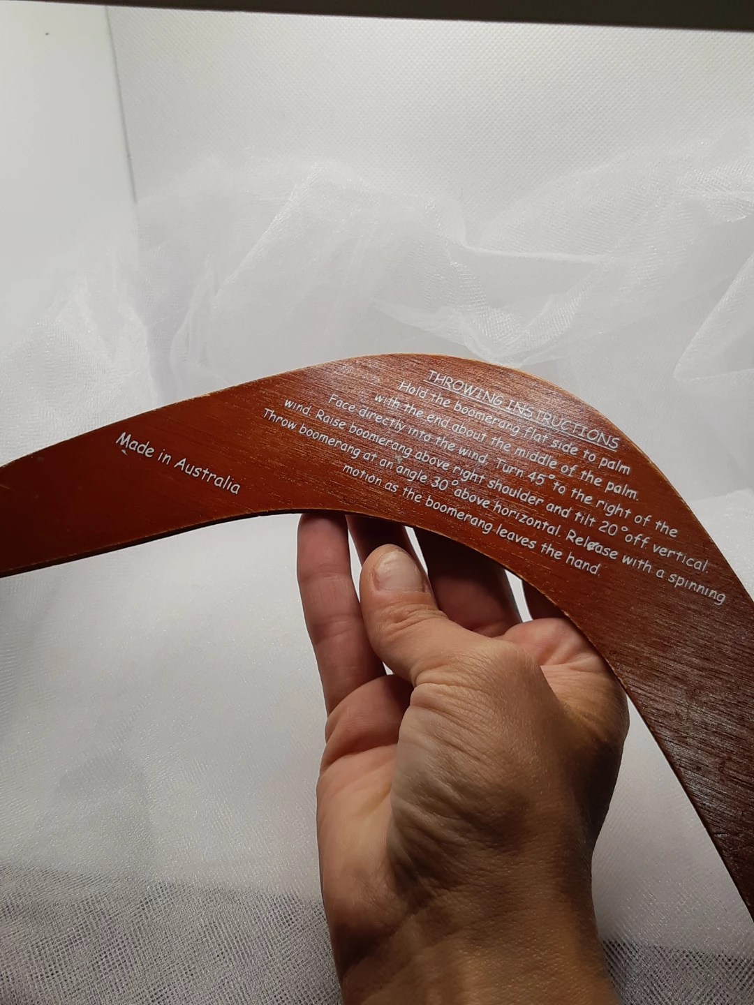 vintage, handmade wooden boomerang from Australia - photo 2