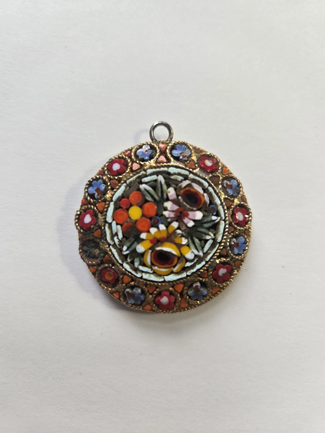 Italian Micromosaic Pendant (missing sml piece)