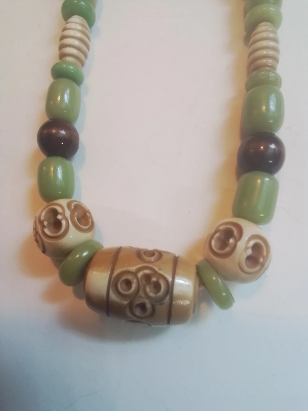 Vintage Boho Chic UV-Reactive Faux Jade & Cat’s Eye - photo 2