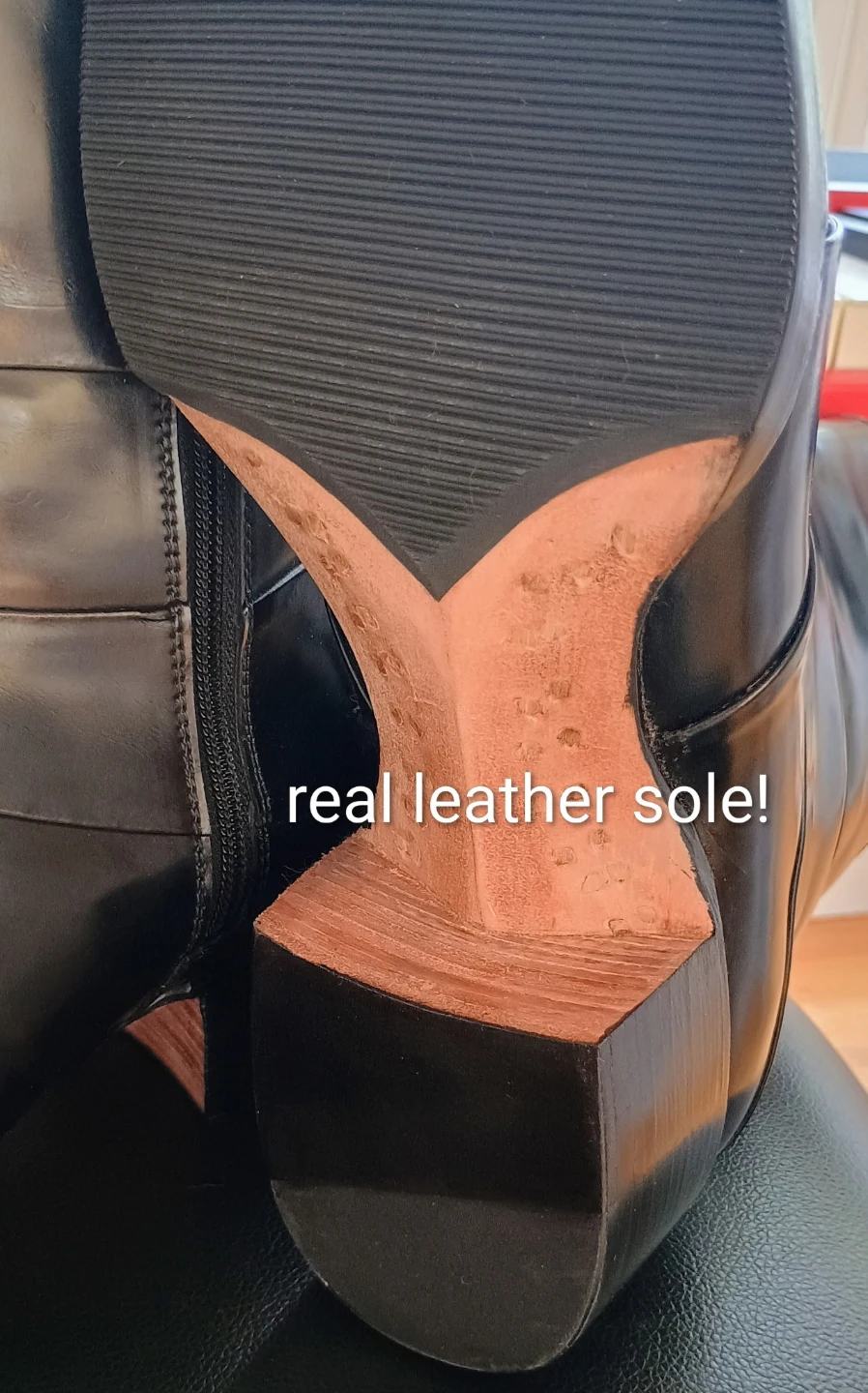 Black Leather Chelsea Rocker Boots - photo 3