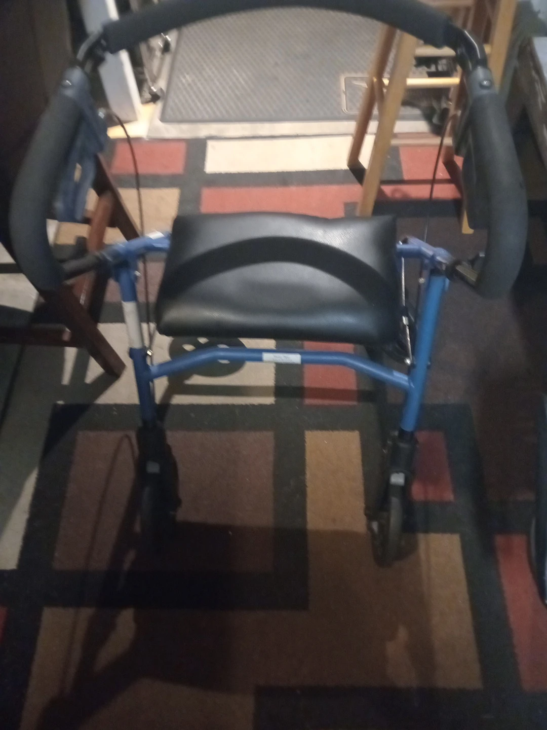 Blue Rolling Walker with Seat - photo 4