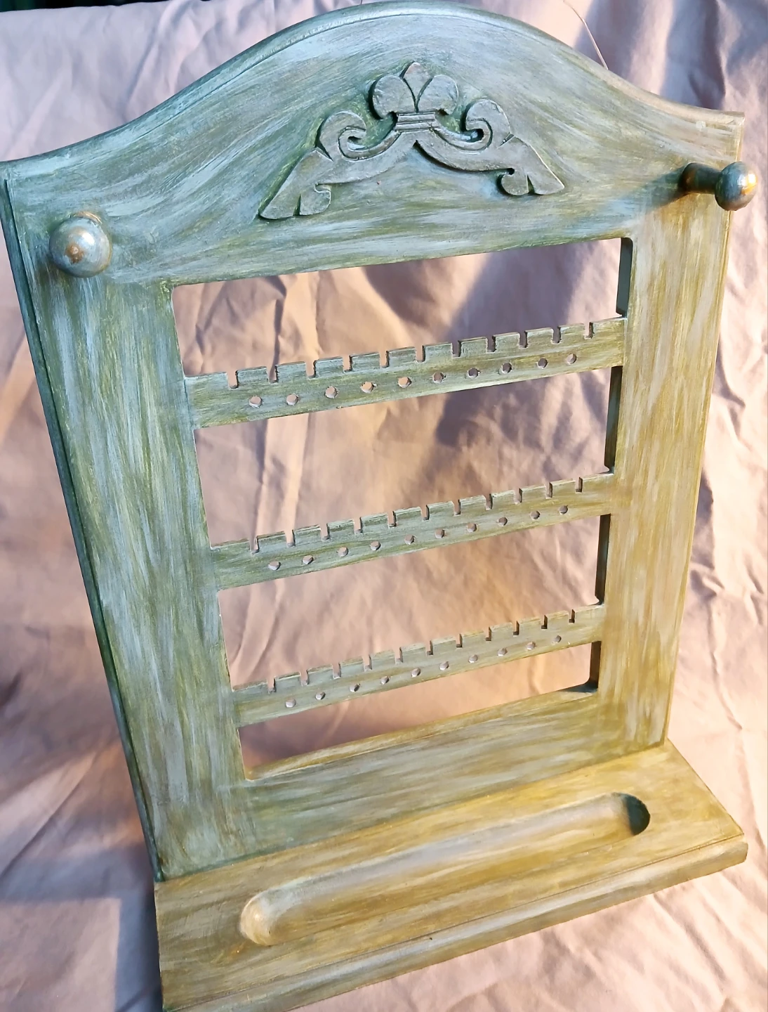 Green Wooden Jewellery Organizer Stand - photo 4