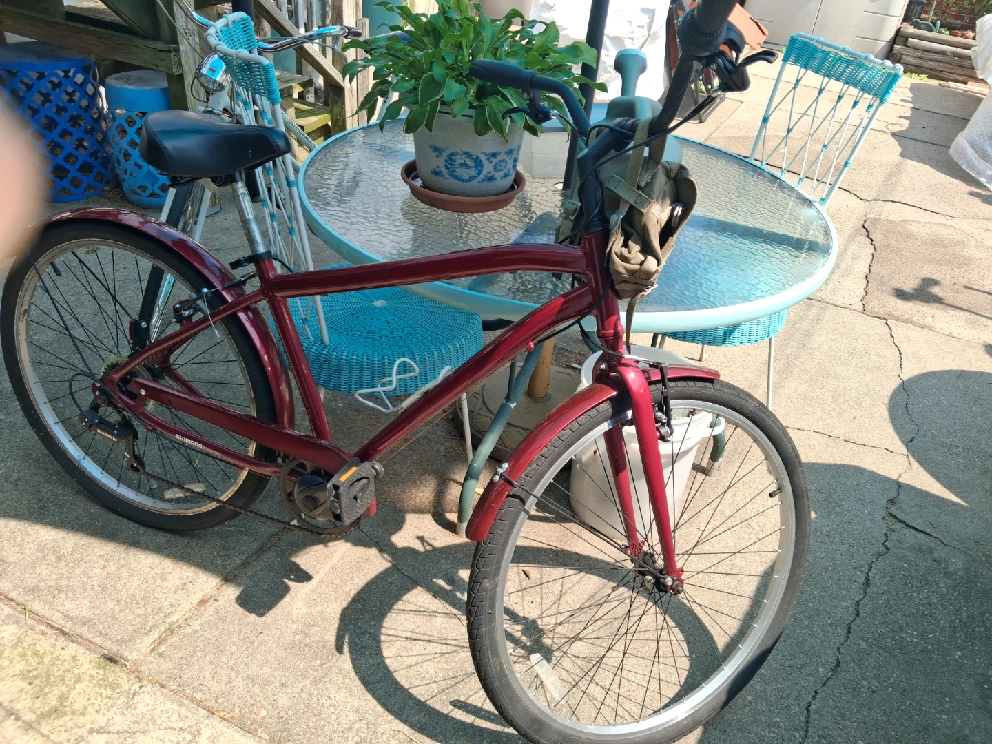 Red Hybrid Bike
