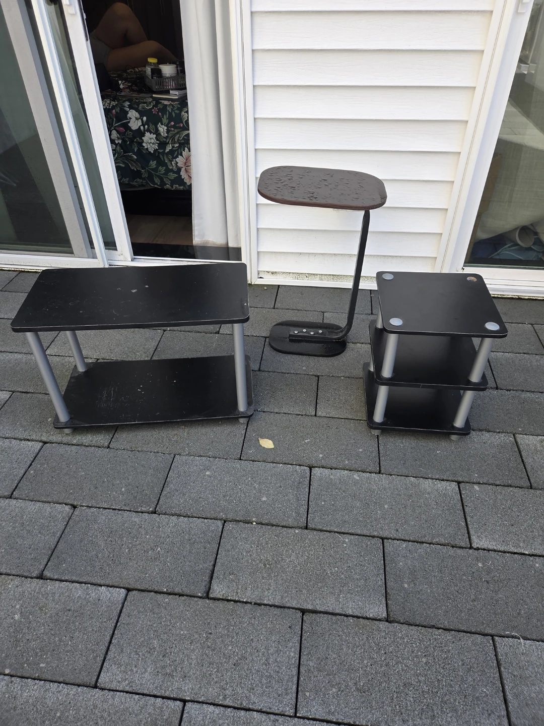 Black Side Tables / TV Stand – $5 Each