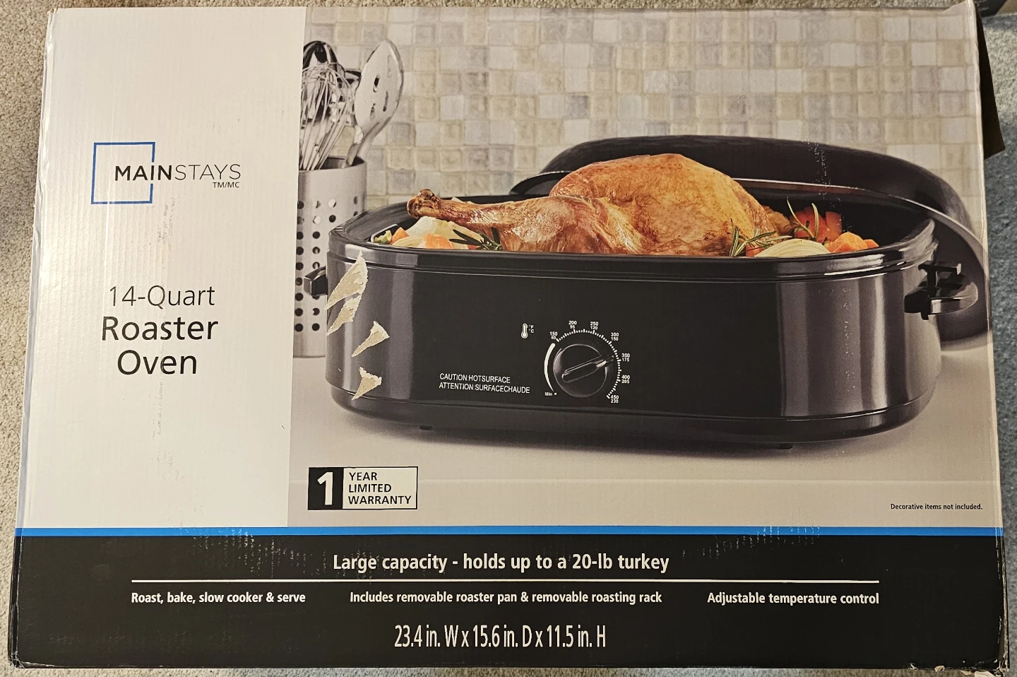 14-Quart Roaster Oven with Rack - photo 2