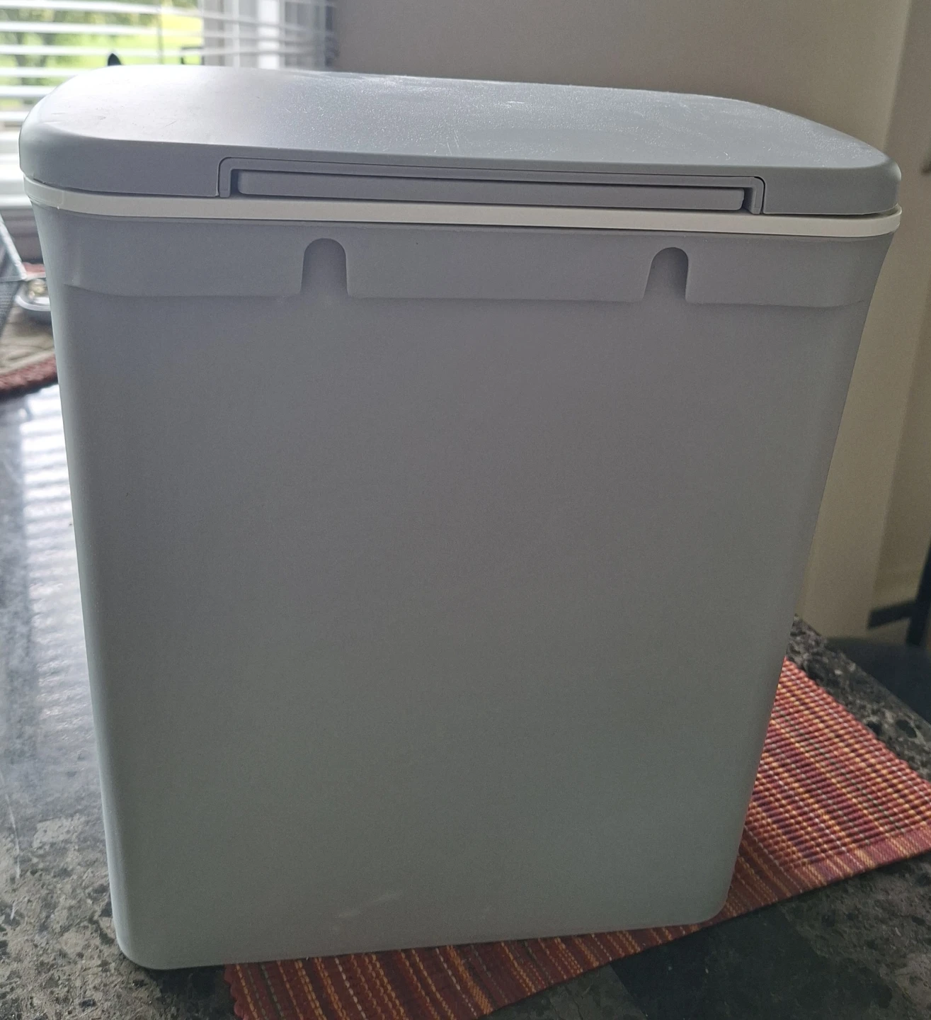 Grey Plastic Trash Can - photo 2