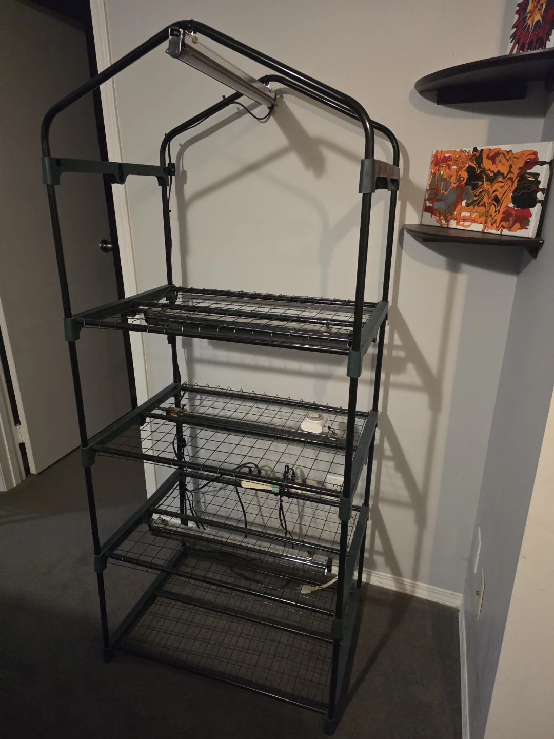 Grow light shelving