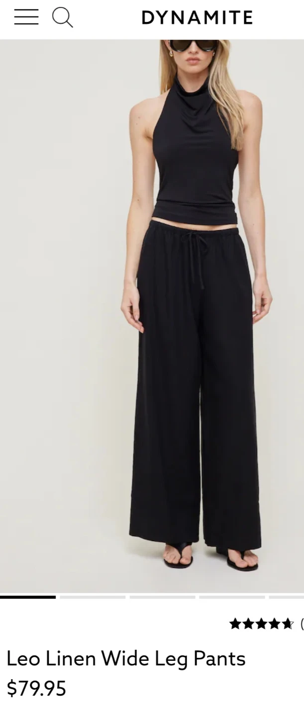 Leo Linen Pants XS (Black) BNWT