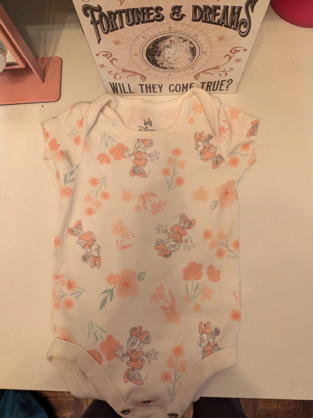 Disney Minnie Mouse Floral Baby Onesie - photo 2