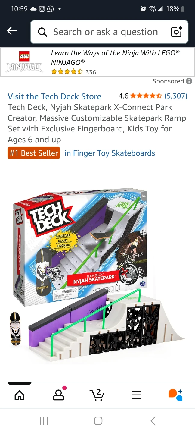 Tech Deck Nyjah Skatepark X-Connect Park Creator