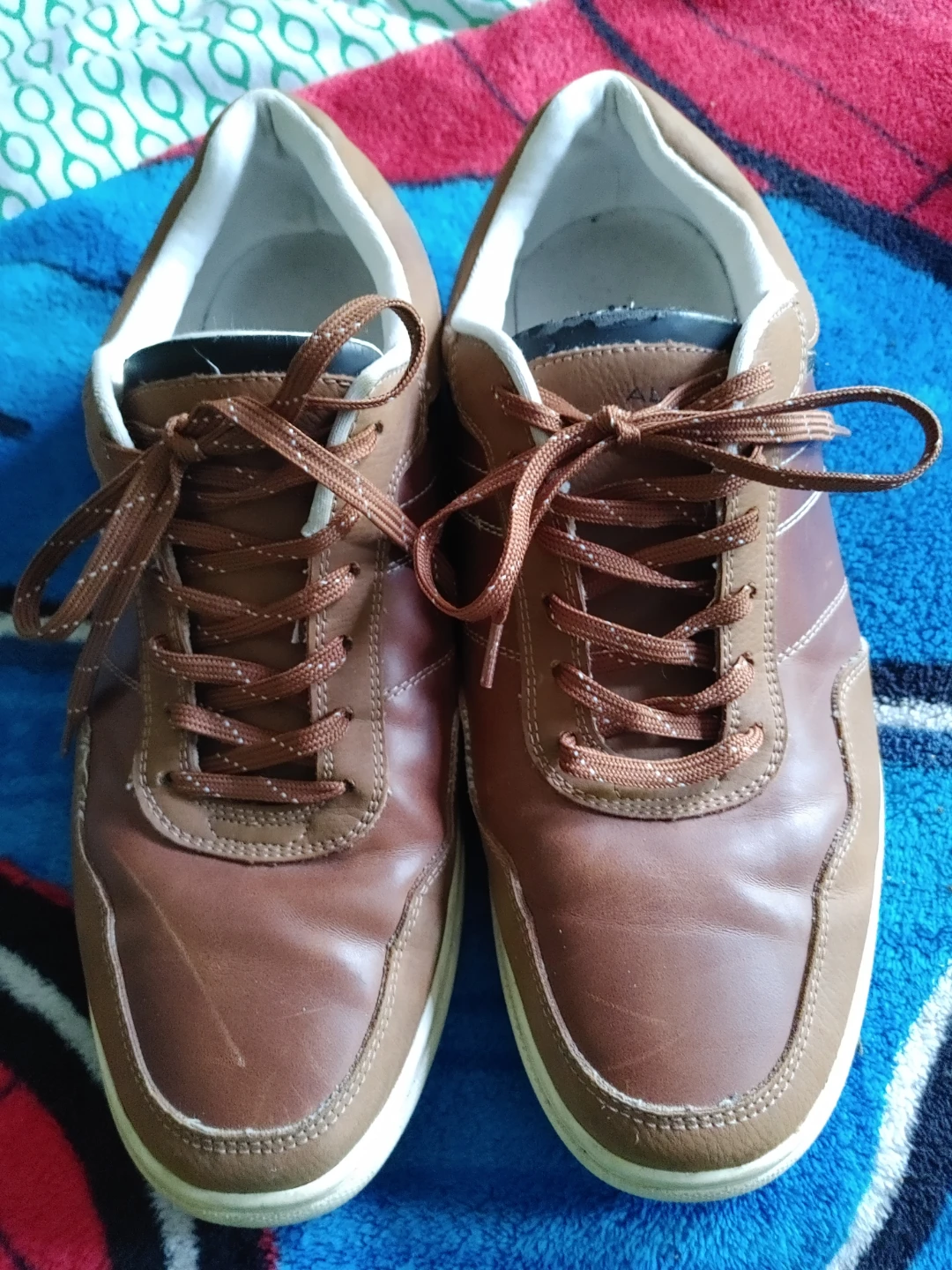 Aldo Brown Leather Sneakers