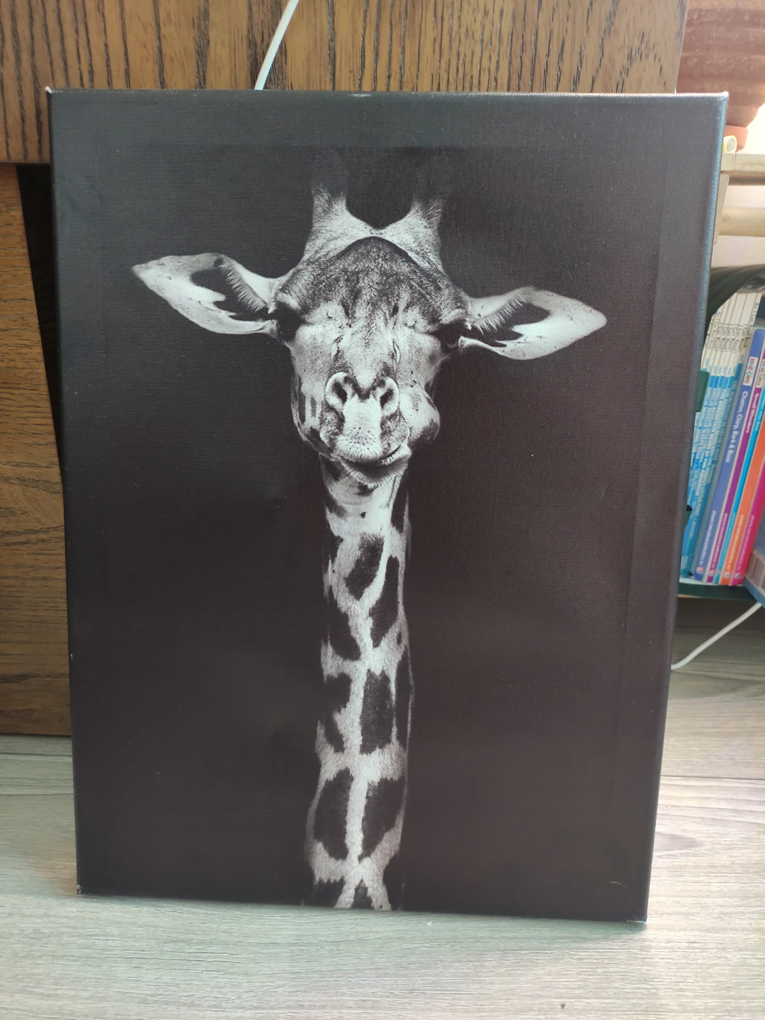 Black and White Giraffe Canvas Print Wall Art #free