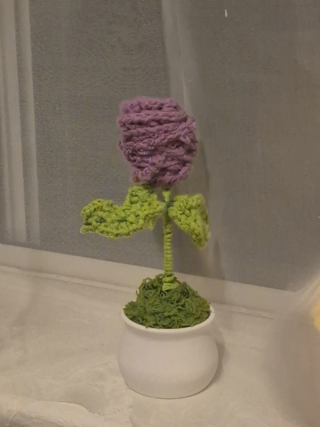 Handmade Crochet Flower Pot Decor