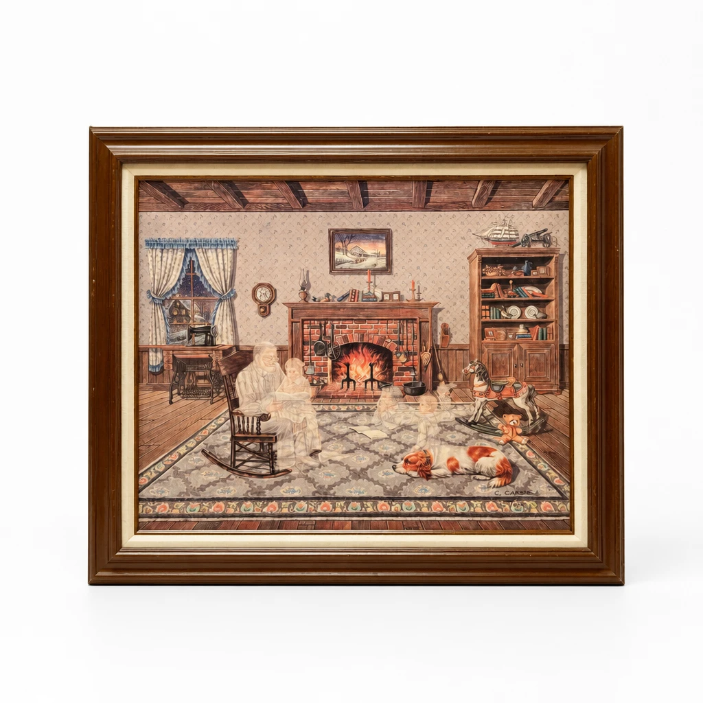 C. Corson "Grandpa's Story Time" Ghost Serigraph Print