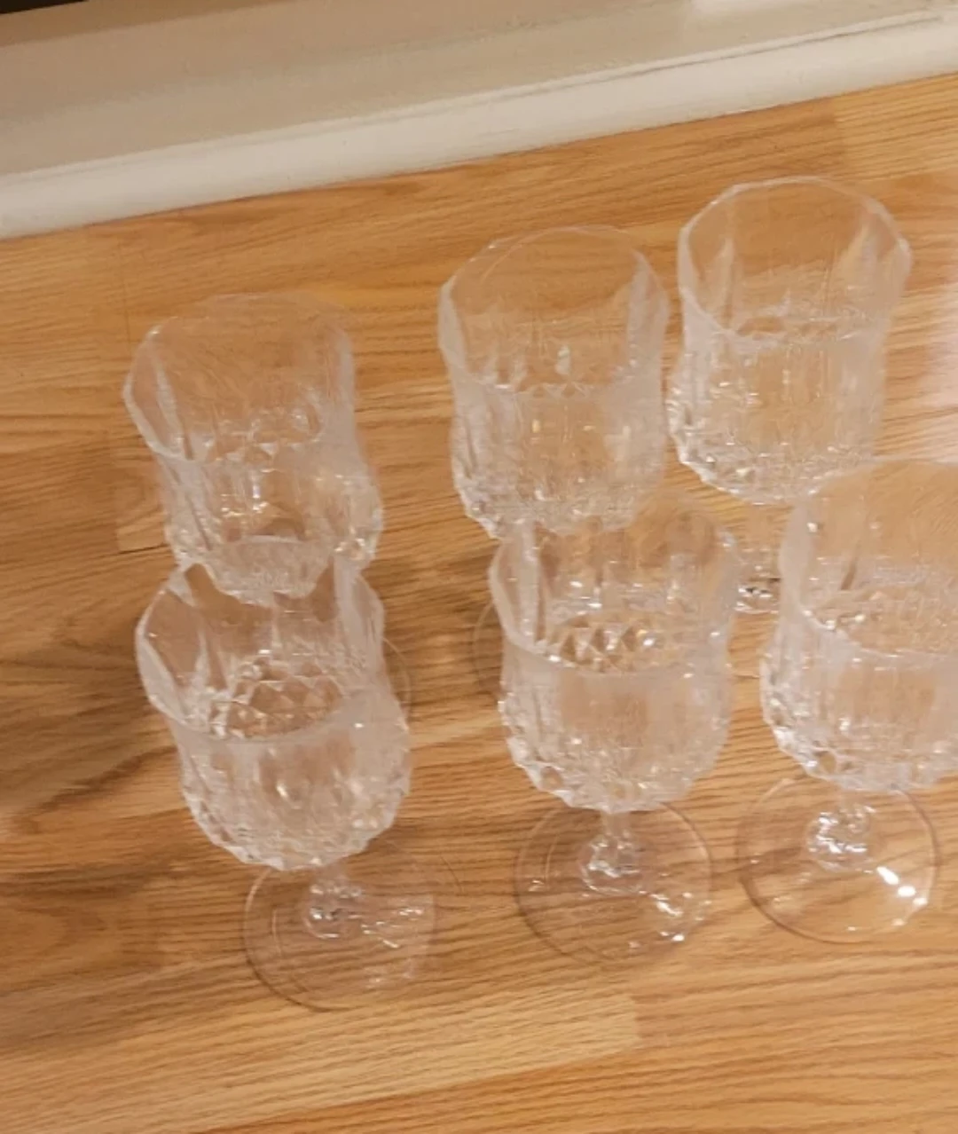 Set of 6 Crysyal Textured Wine Glasses - photo 2