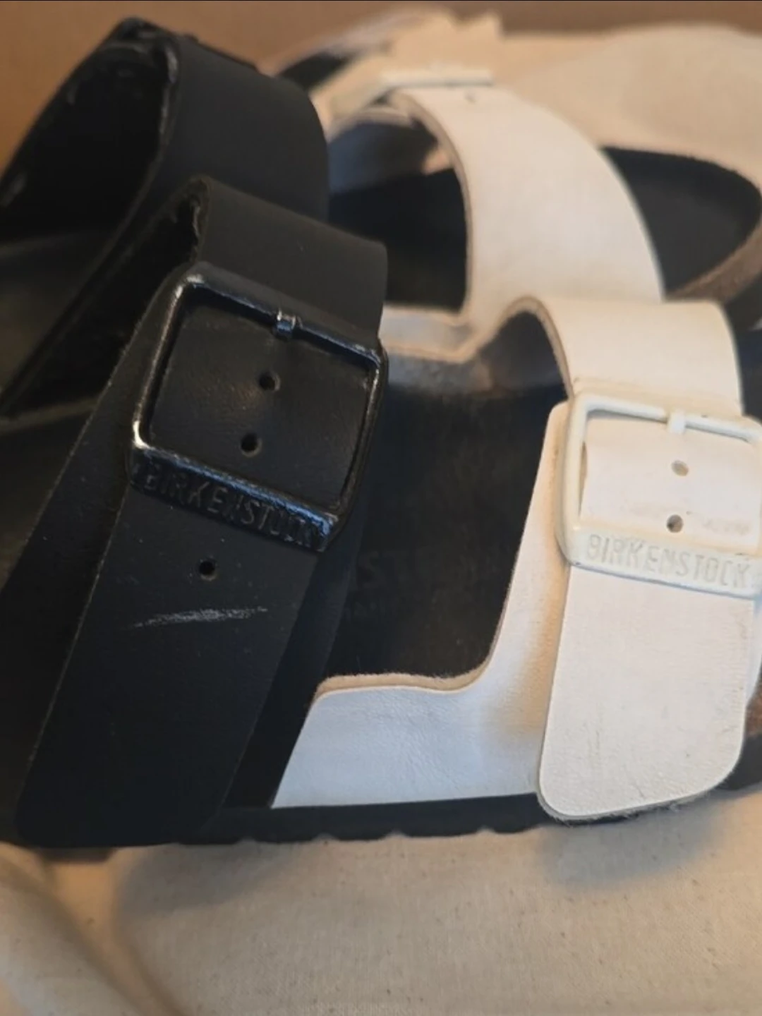Birkenstock Arizona Split Sandals Black & White - photo 4
