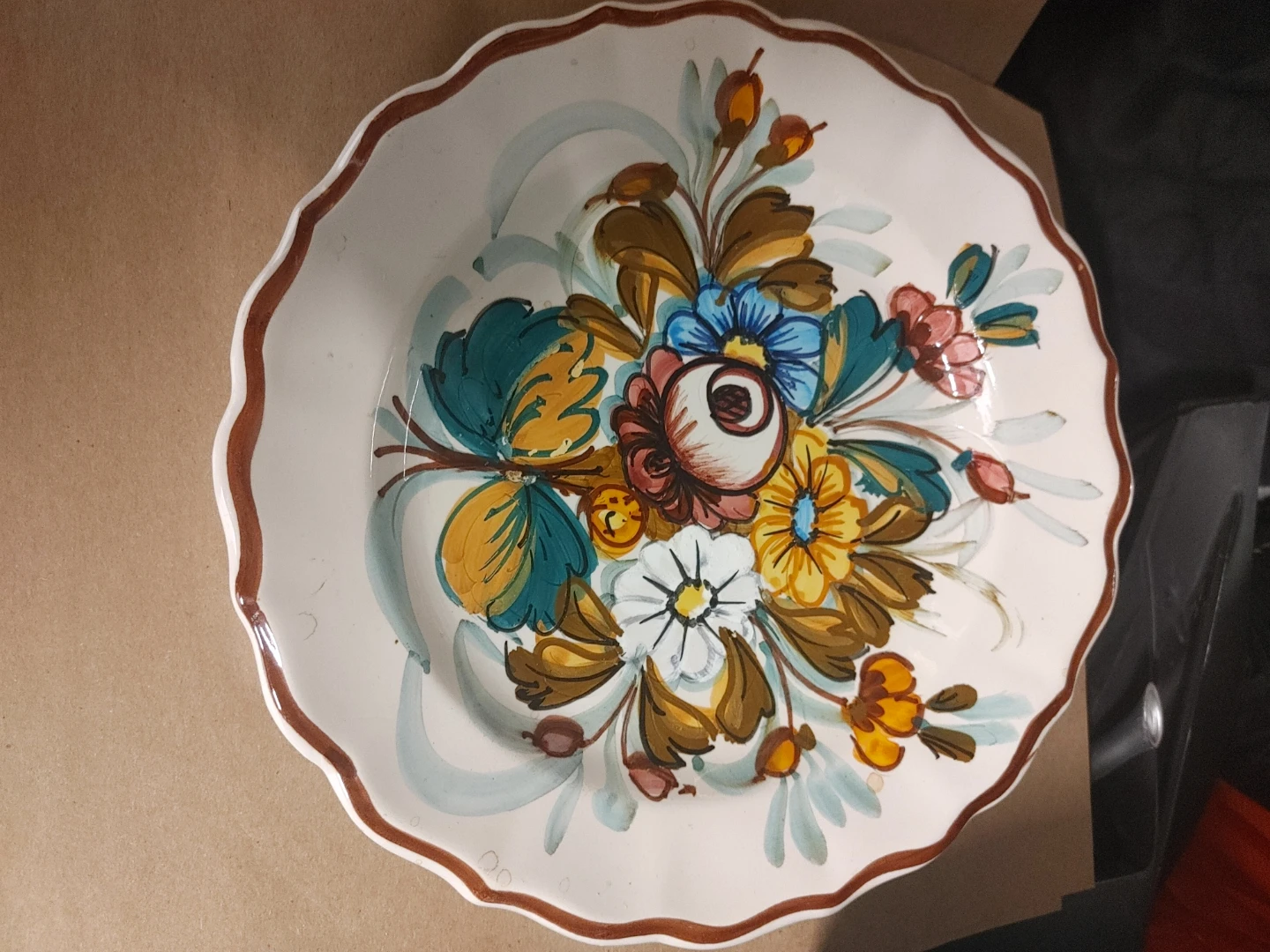 Hand-Painted Ceramic Decorative Plate