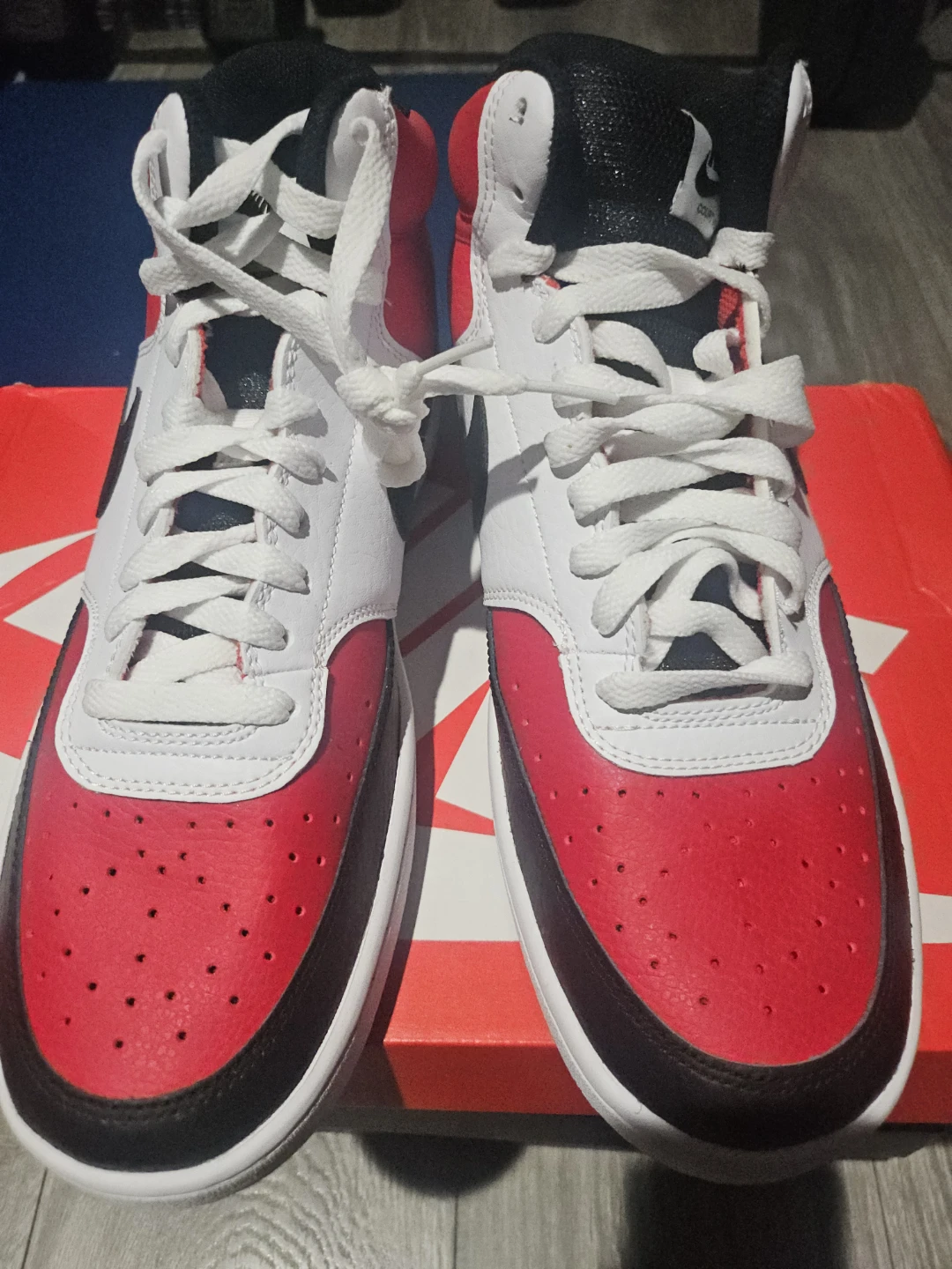 Nike Men's Mid-Top Sneakers Red/White/Black - photo 2