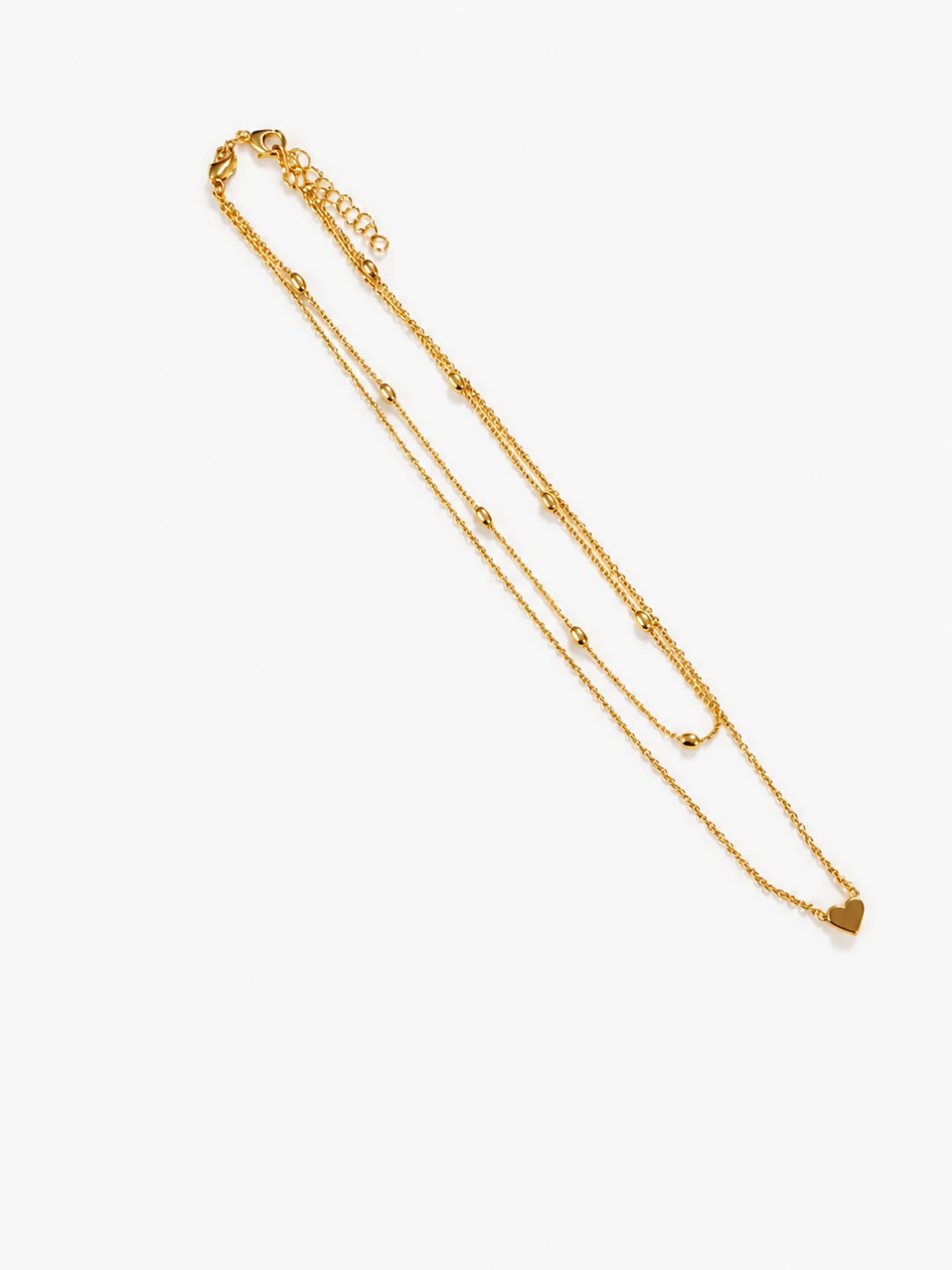 Gold Heart Layered Necklace - photo 2