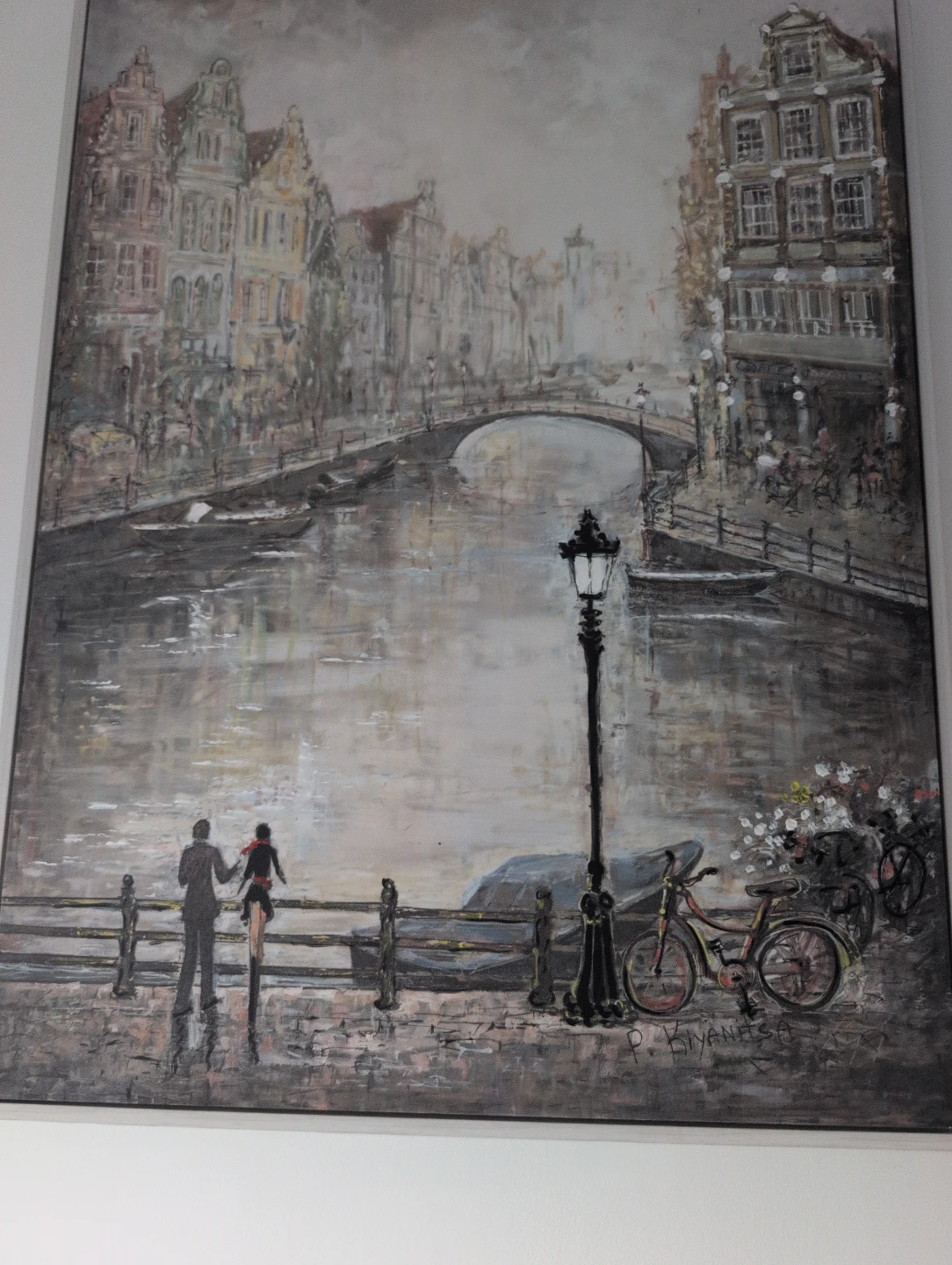 Canvas Print - Amsterdam Canal Scene - photo 2