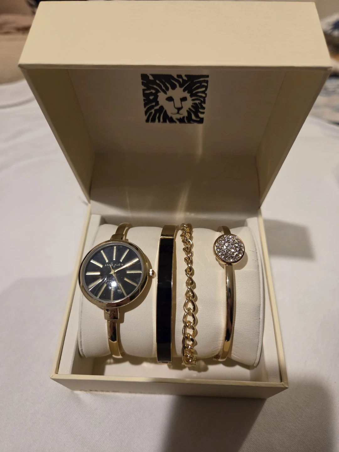 Anne Klein Women's Bangle Watch and Bracelet Set