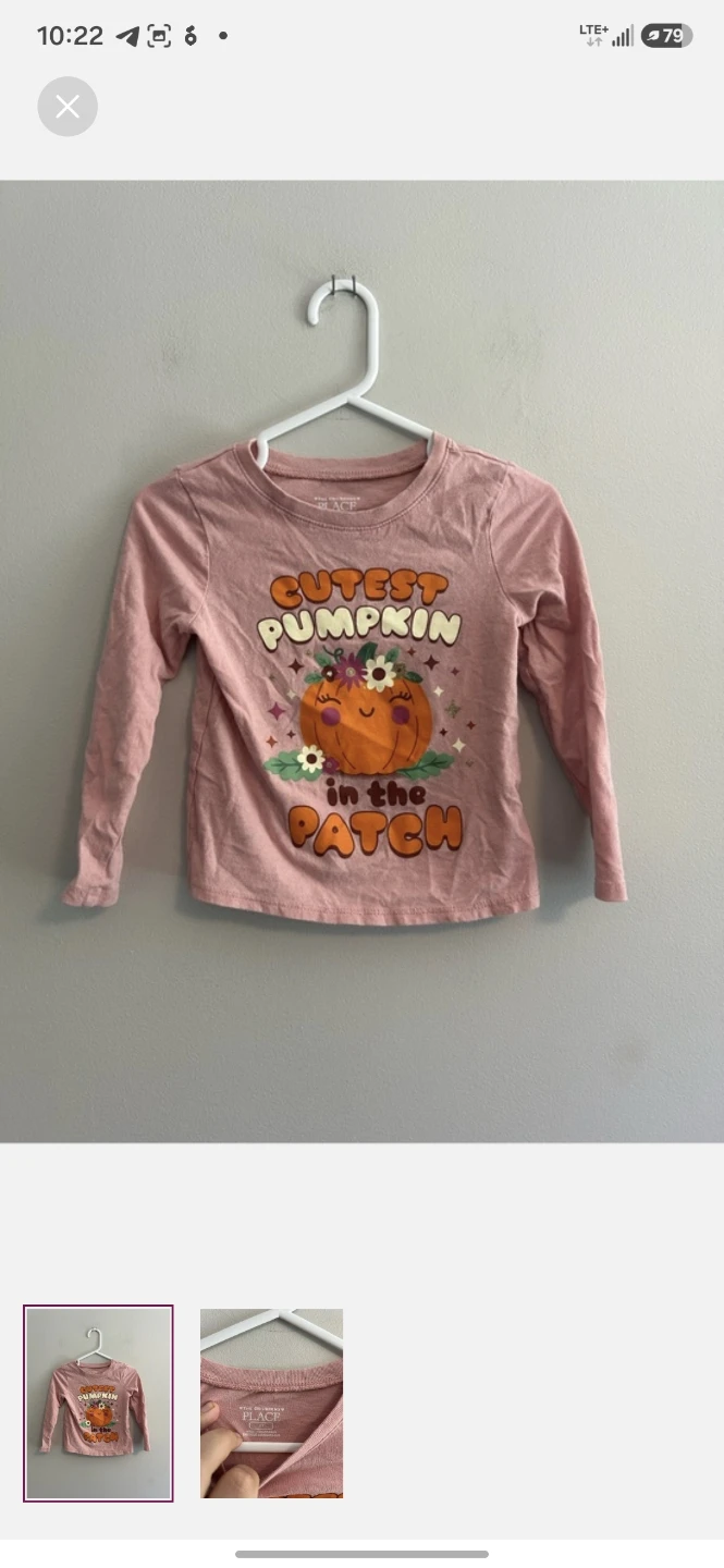 Children's Place Cutest Pumpkin Patch Long Sleeve Shirt Size 2T
