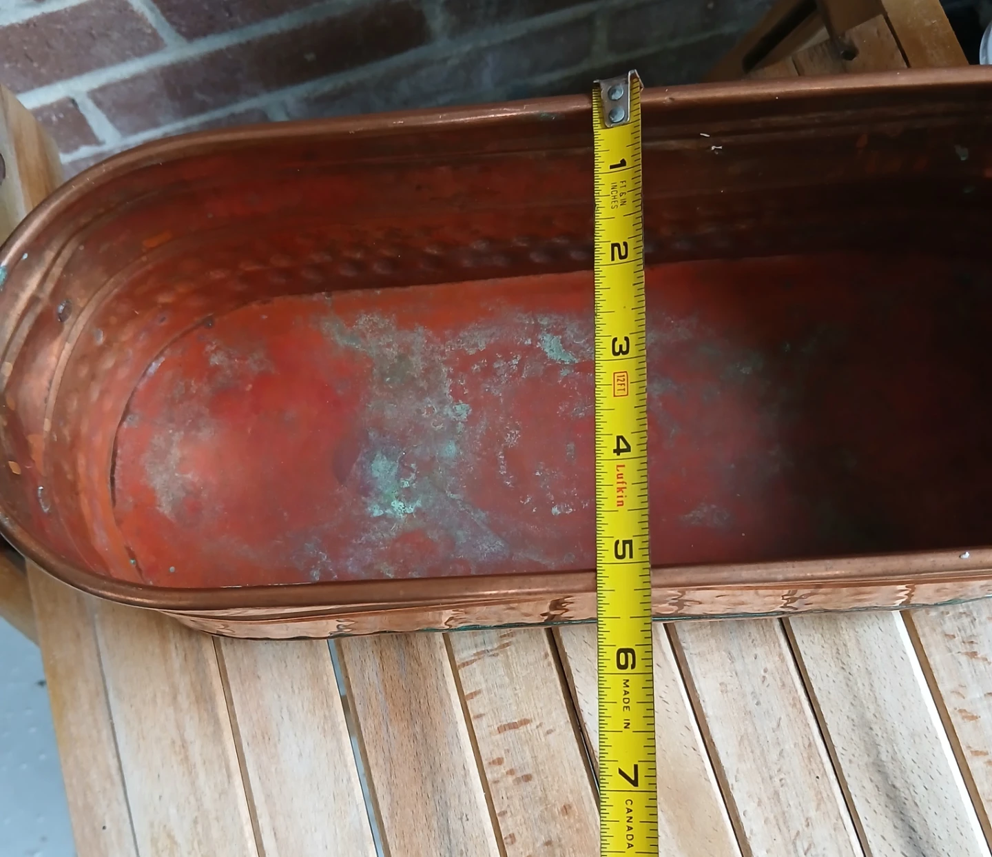 Vintage Copper Planter with Handles - photo 3