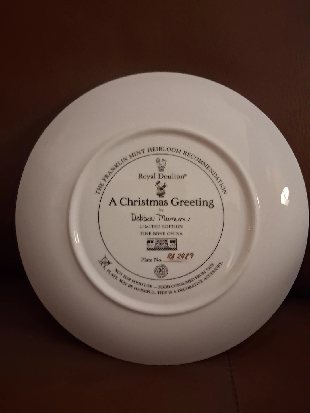 Limited-edition Collector Plate "A Christmas Greeting" - photo 2