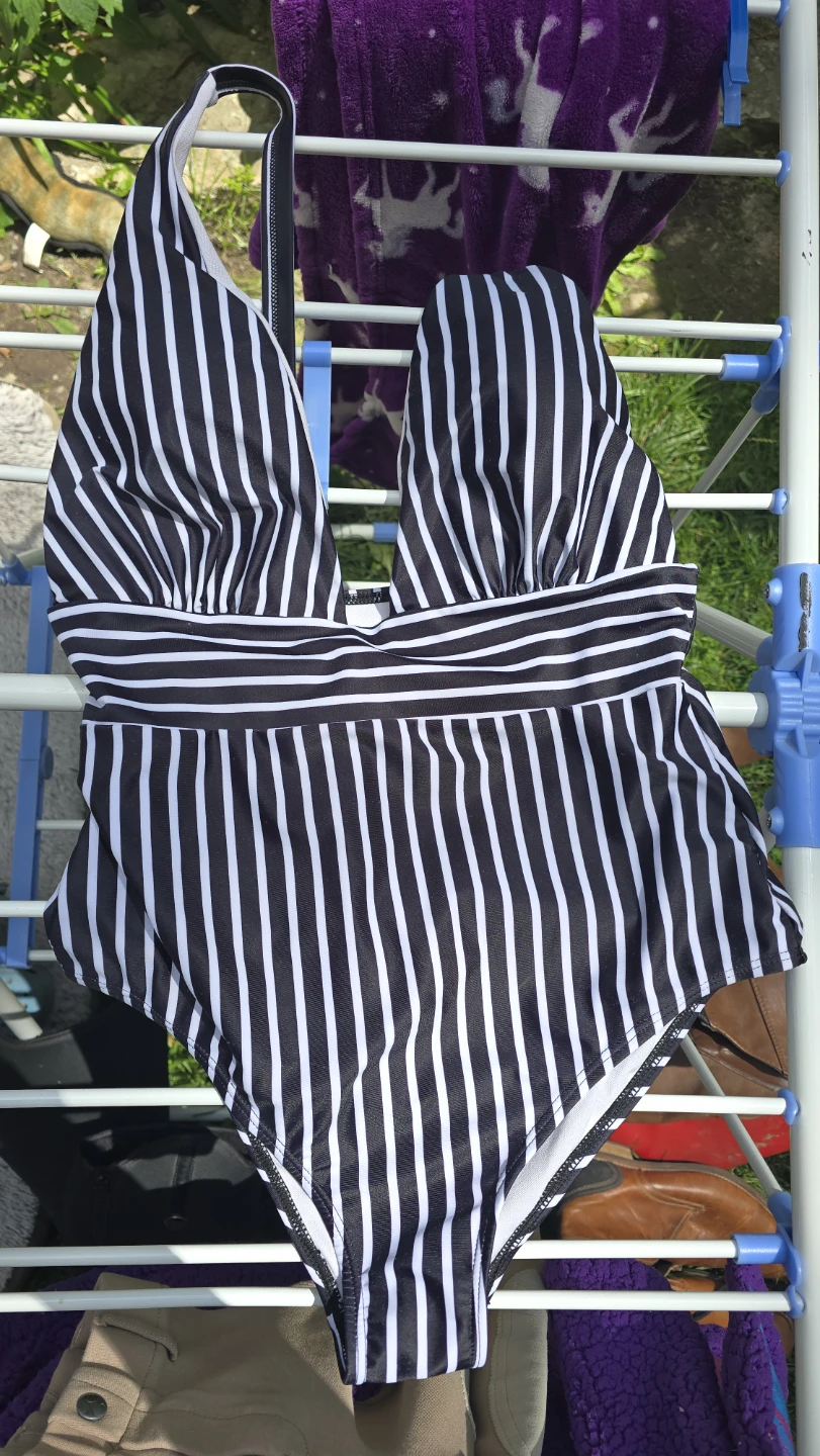 Striped One-Piece Swimsuit