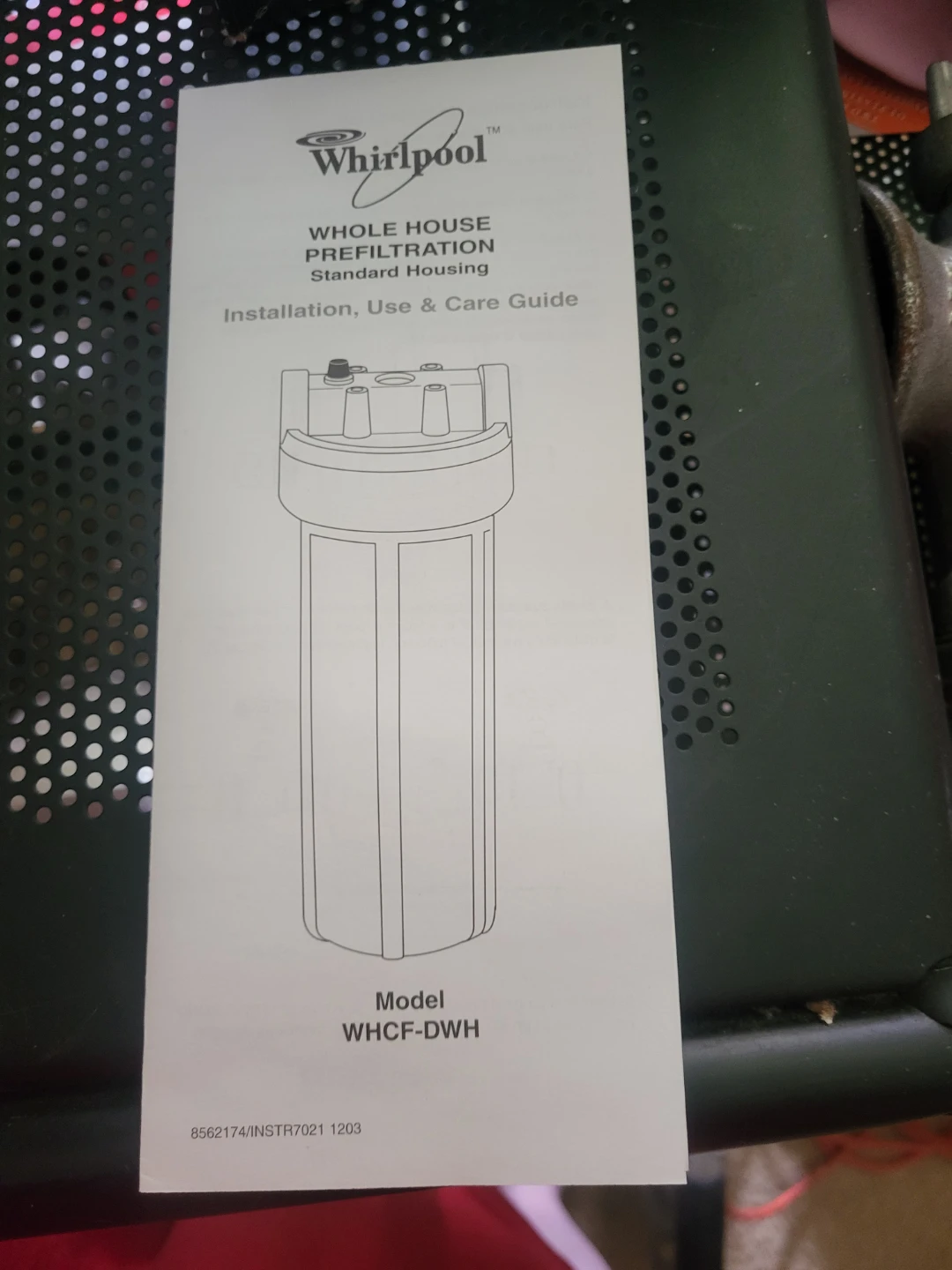 Whirlpool Whole House Prefiltration Standard Housing WHCF-DWH - photo 3