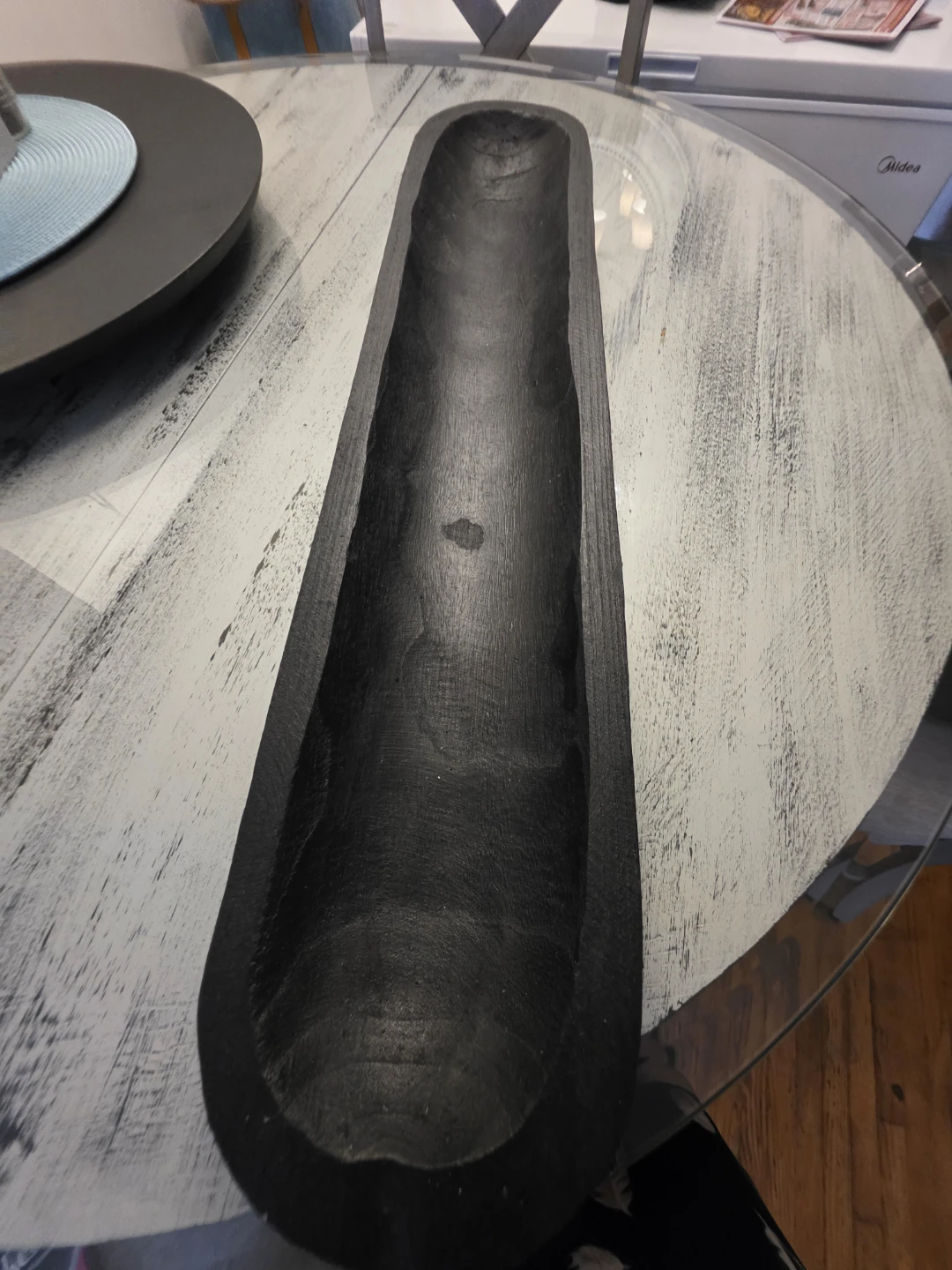 Black Wooden Dough Bowl