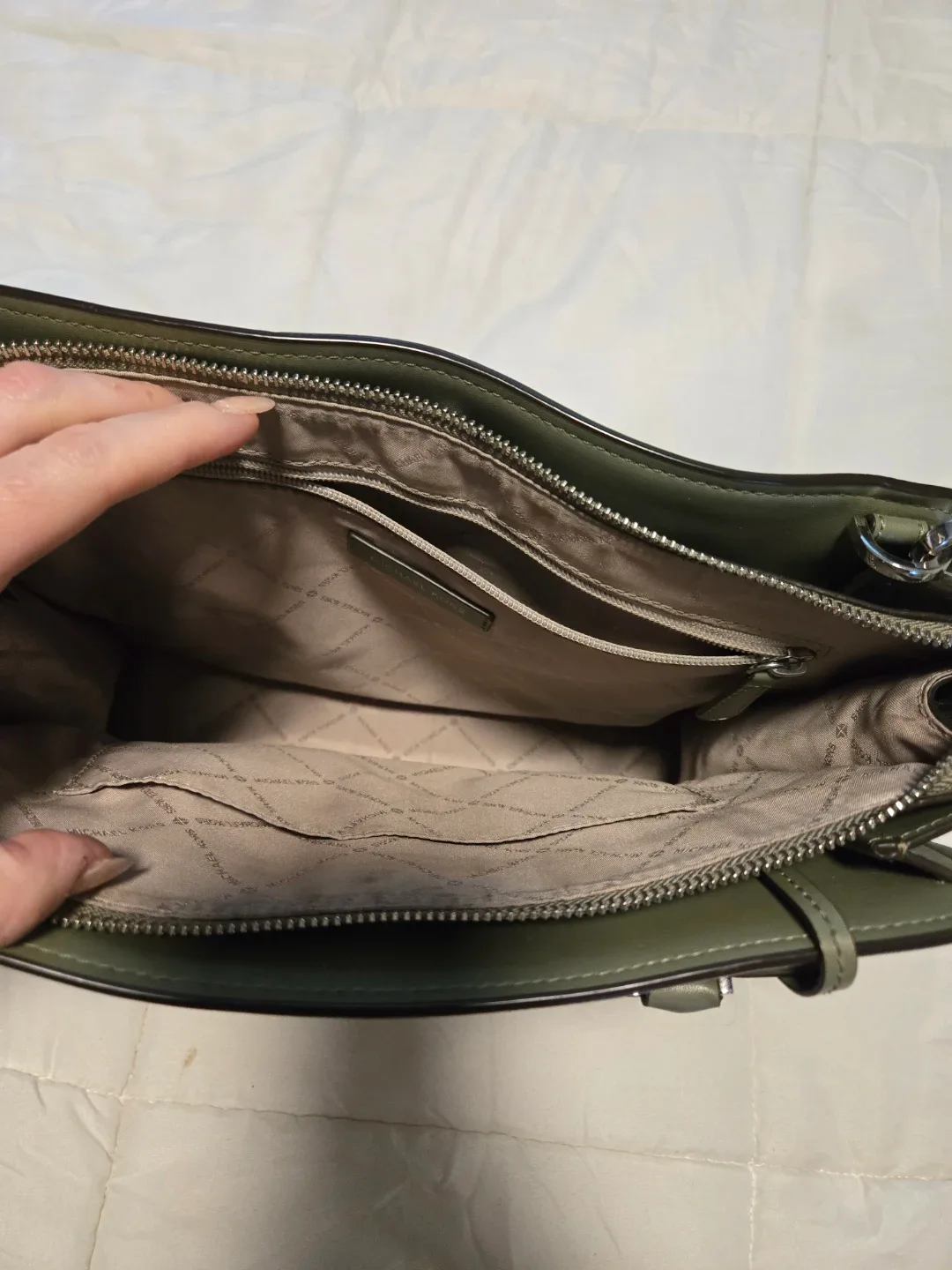 Michael Kors Satchel Handbag - Olive Green - photo 3