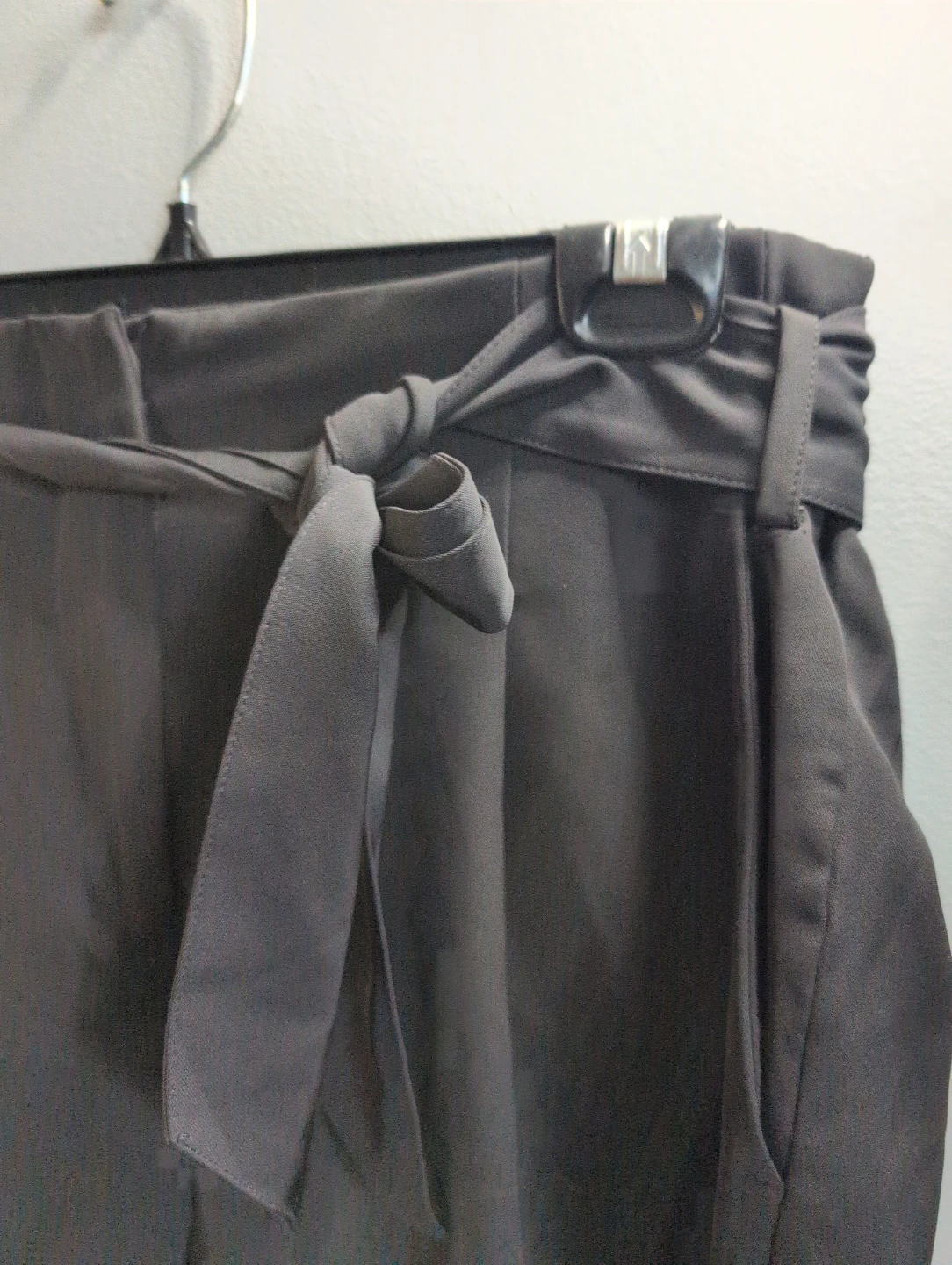 Black high waisted tie belt shorts - photo 2