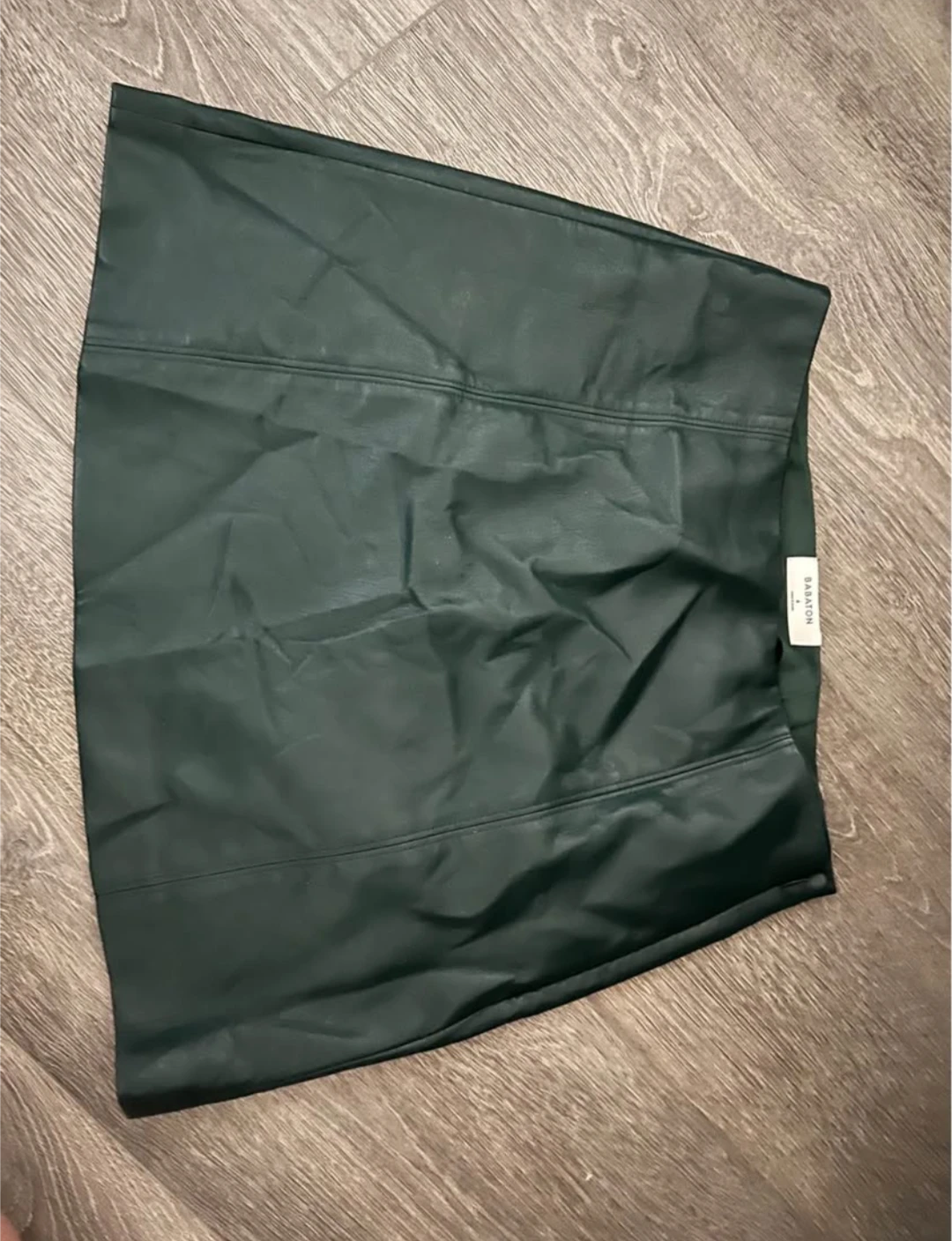 Babaton Faux Leather Mini Skirt