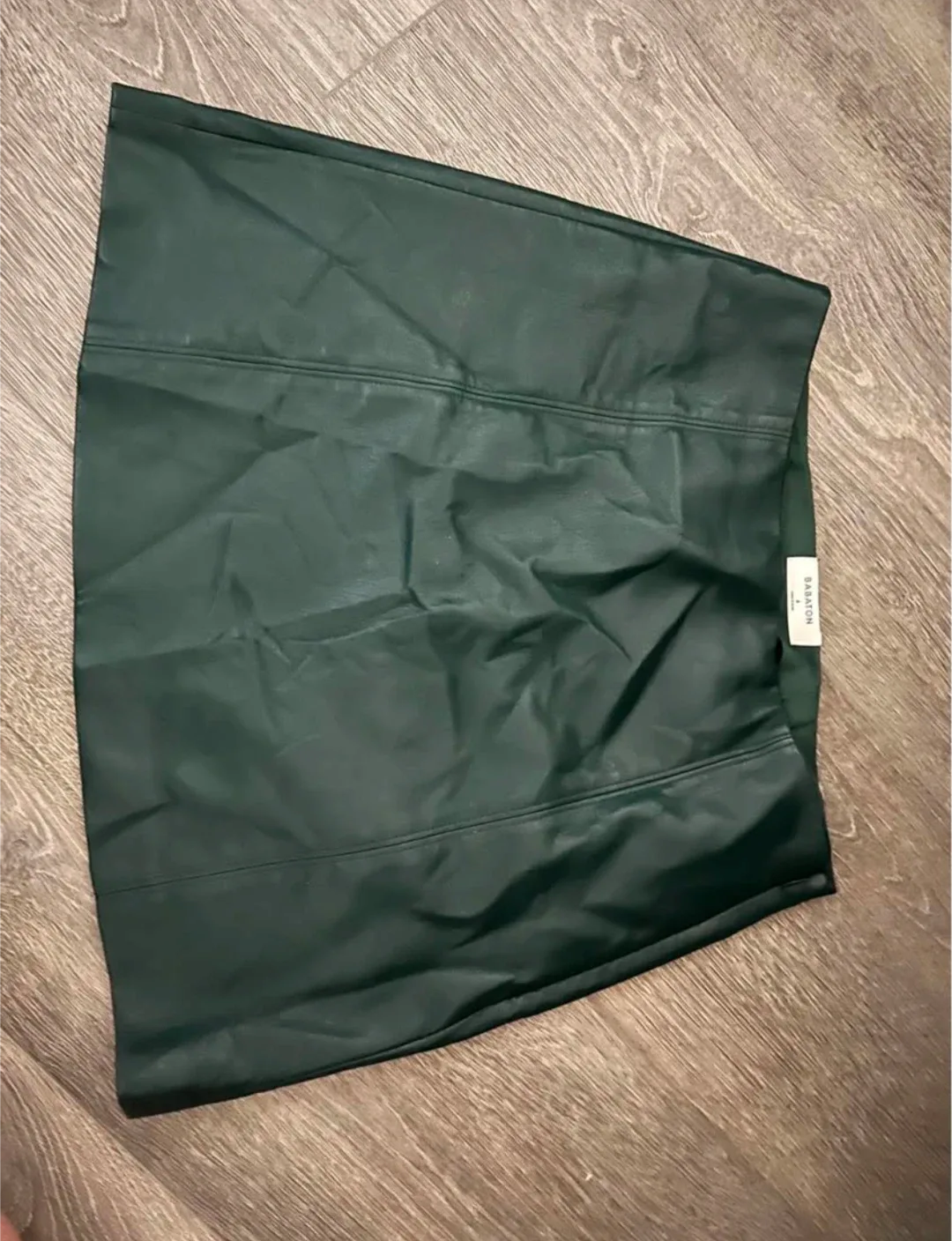 Babaton Faux Leather Mini Skirt