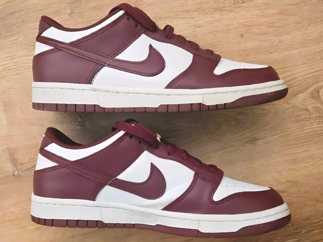 Maroon & White Nike Dunk Lows (6.5Y) – Lightly Worn - photo 2