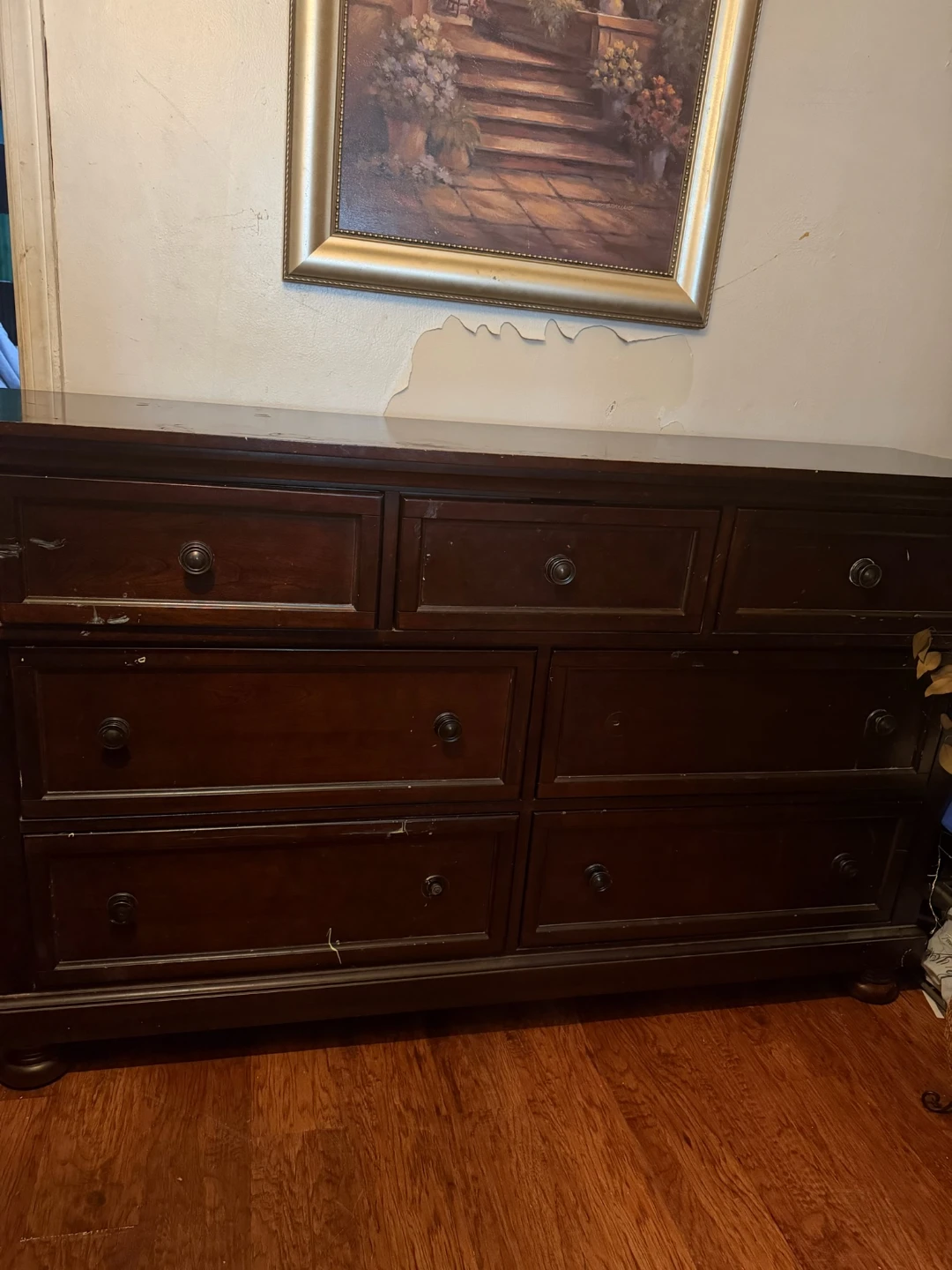Dark Wood 7-Drawer Dresser